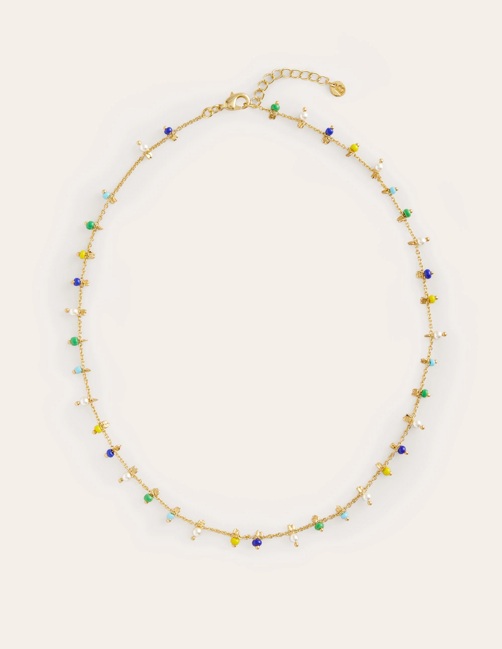 Layering Disk Necklace-Blue Multi - Image 2