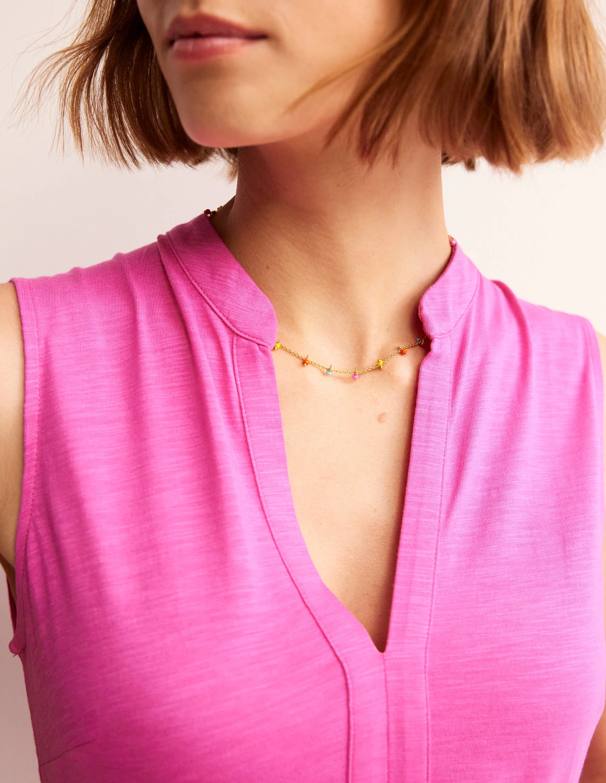 Layering Disk Necklace-Bright Multi