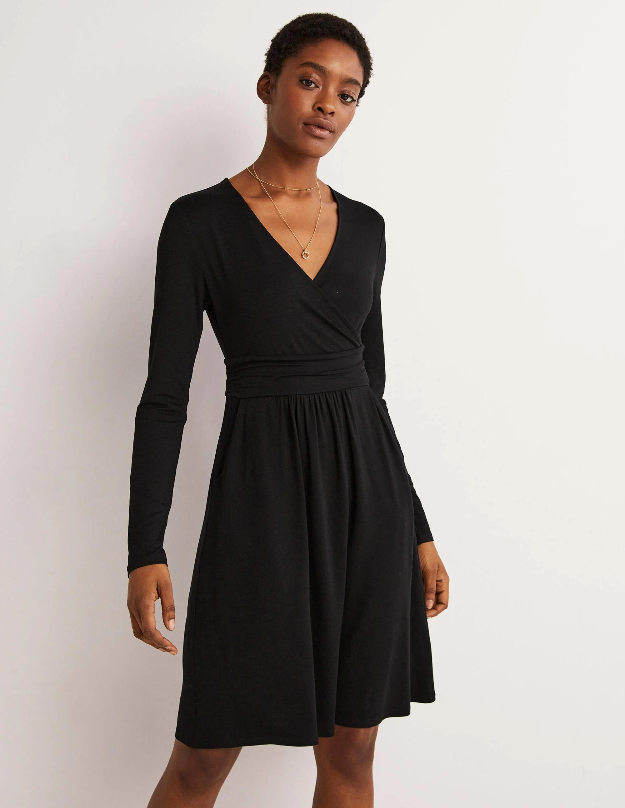 Layla Jersey Dress-Black - Image 4