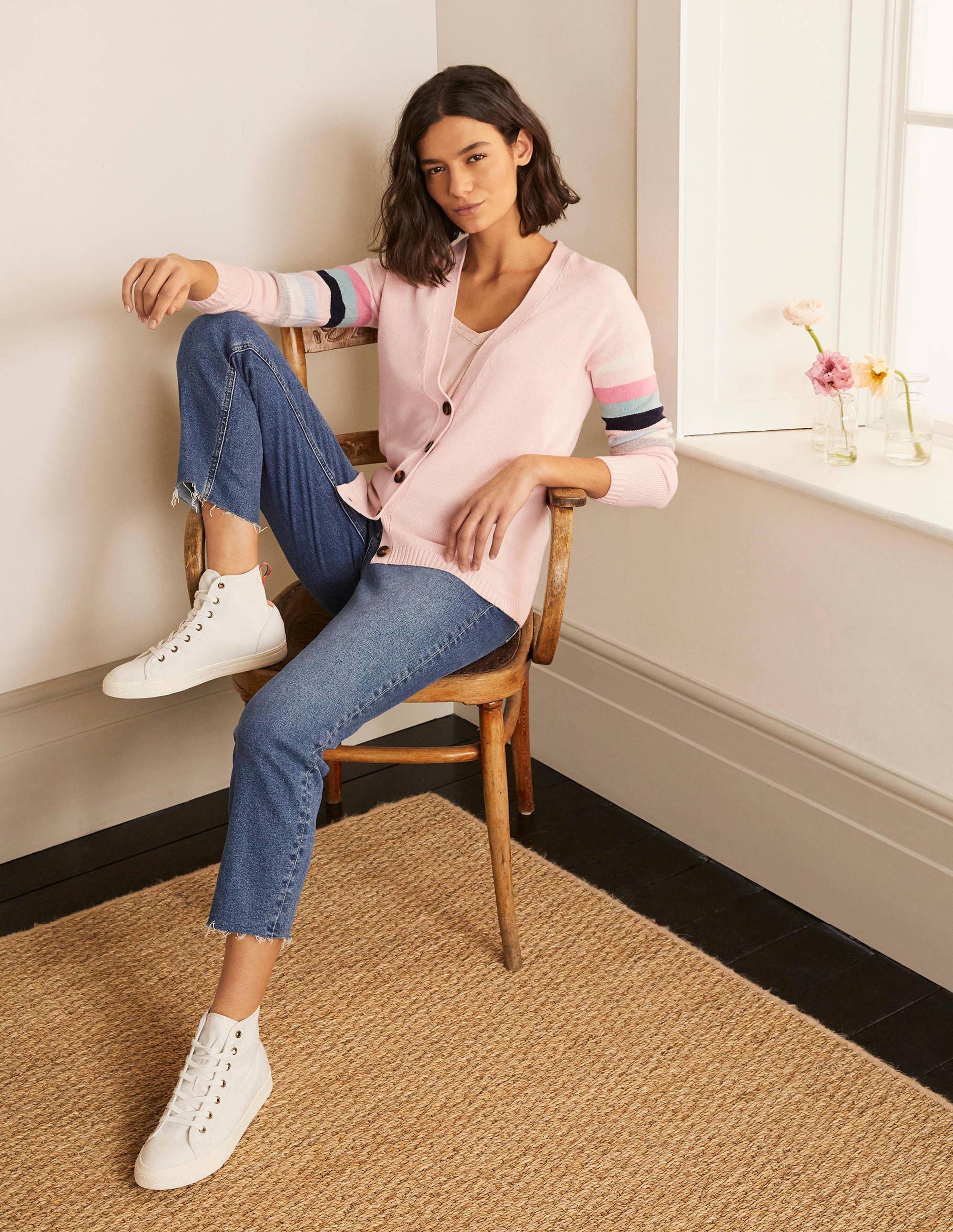 Lennox Relaxed Cardigan-Milkshake - Image 2