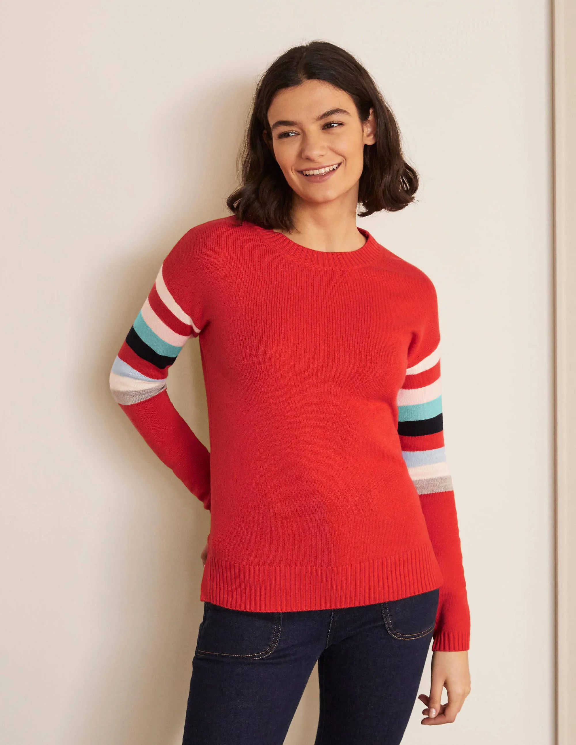 Lennox Relaxed Sweater-Cherry Red