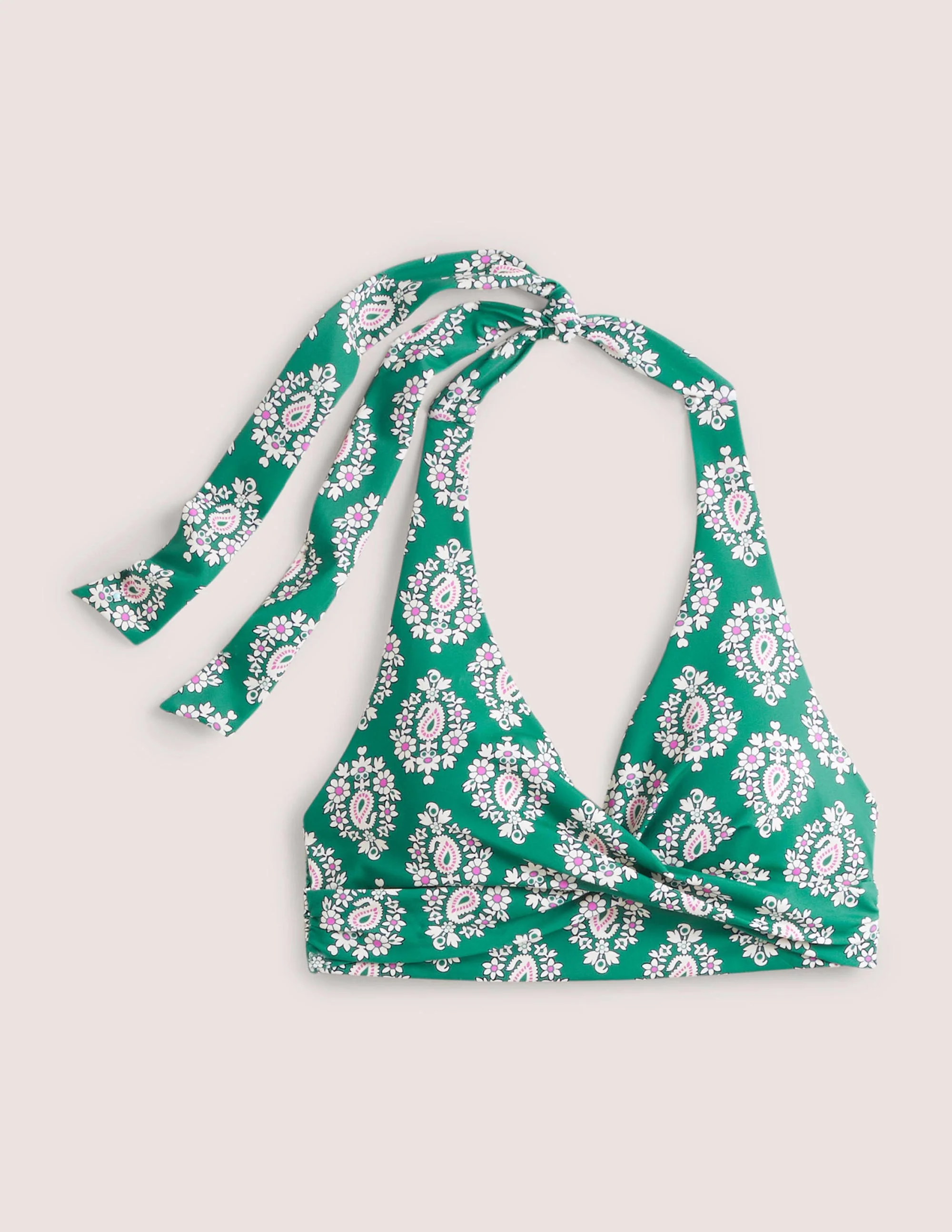 Levanzo Halter Bikini Top-Shady Glade, Opulent Paisley - Image 7