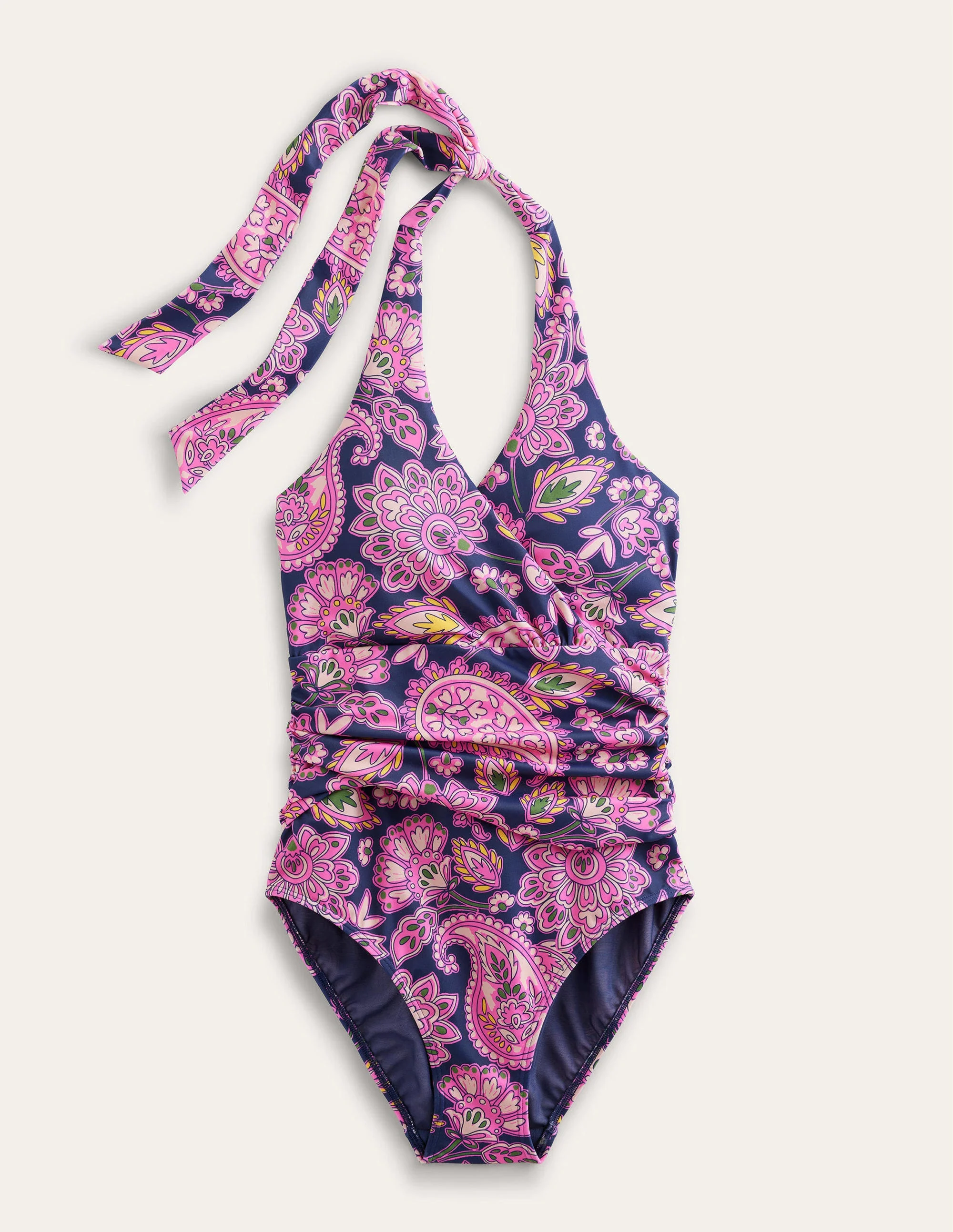 Levanzo Halter Swimsuit-Navy, Paisley Terrace - Image 7