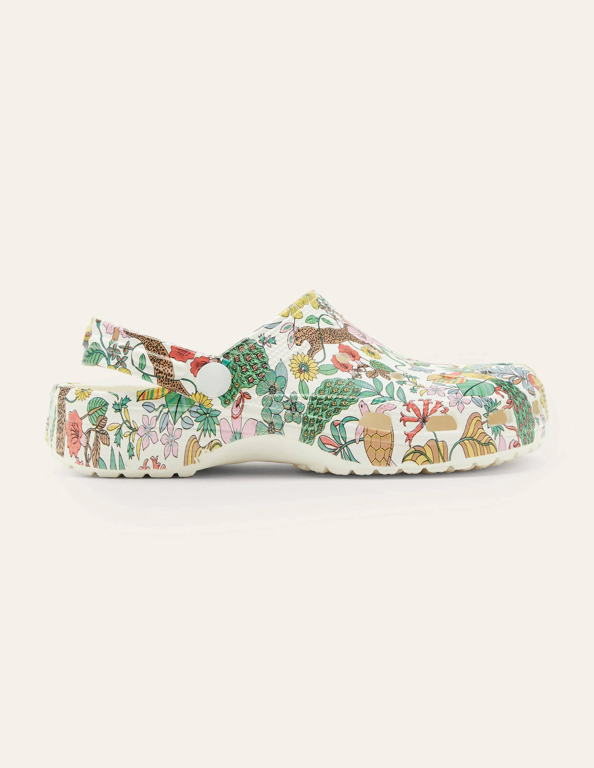 Lightweight Printed Clogs-Ivory, Conversational Animal - Image 2