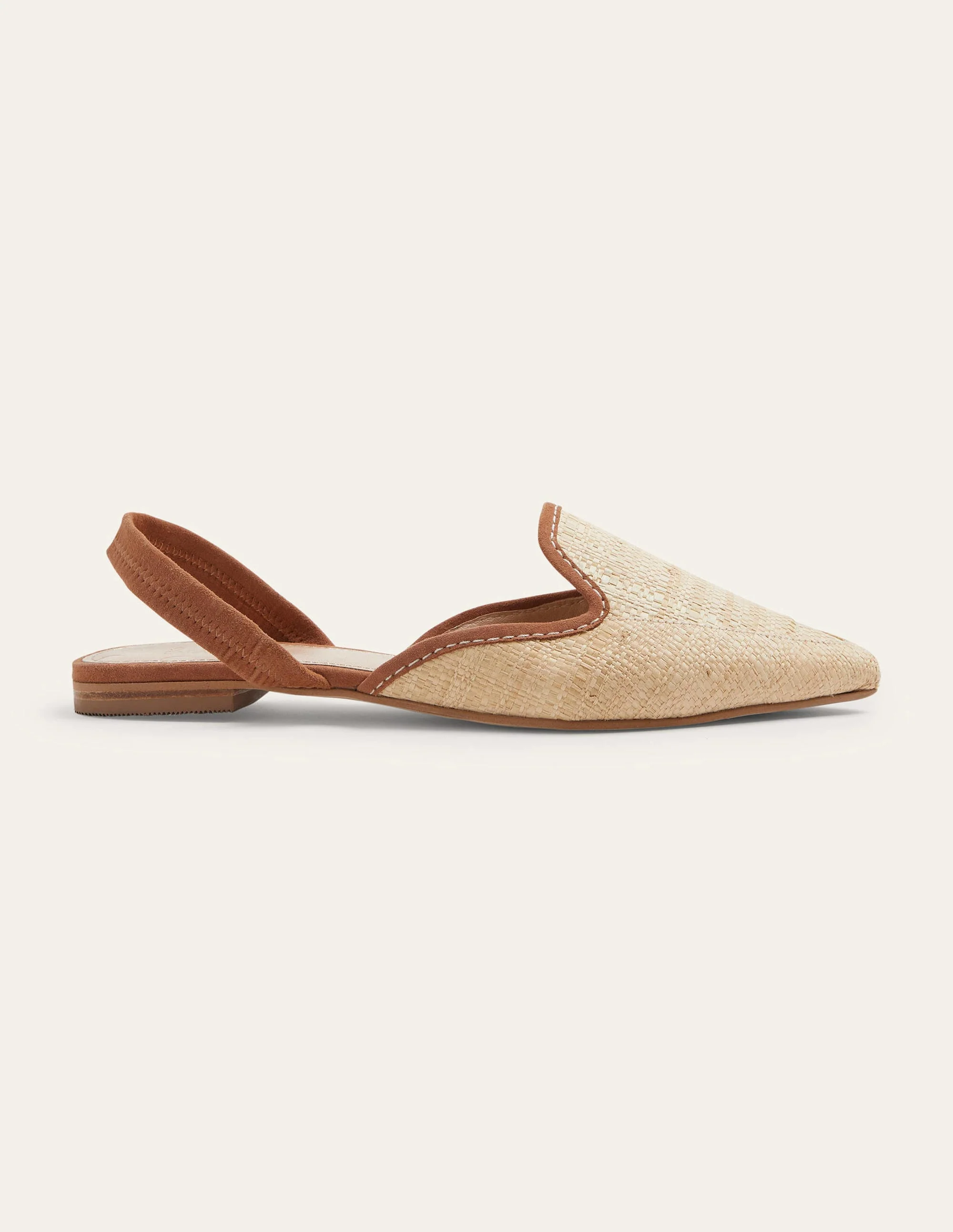 Lily Slingback Flat Sandals-Natural/ Tan - Image 2