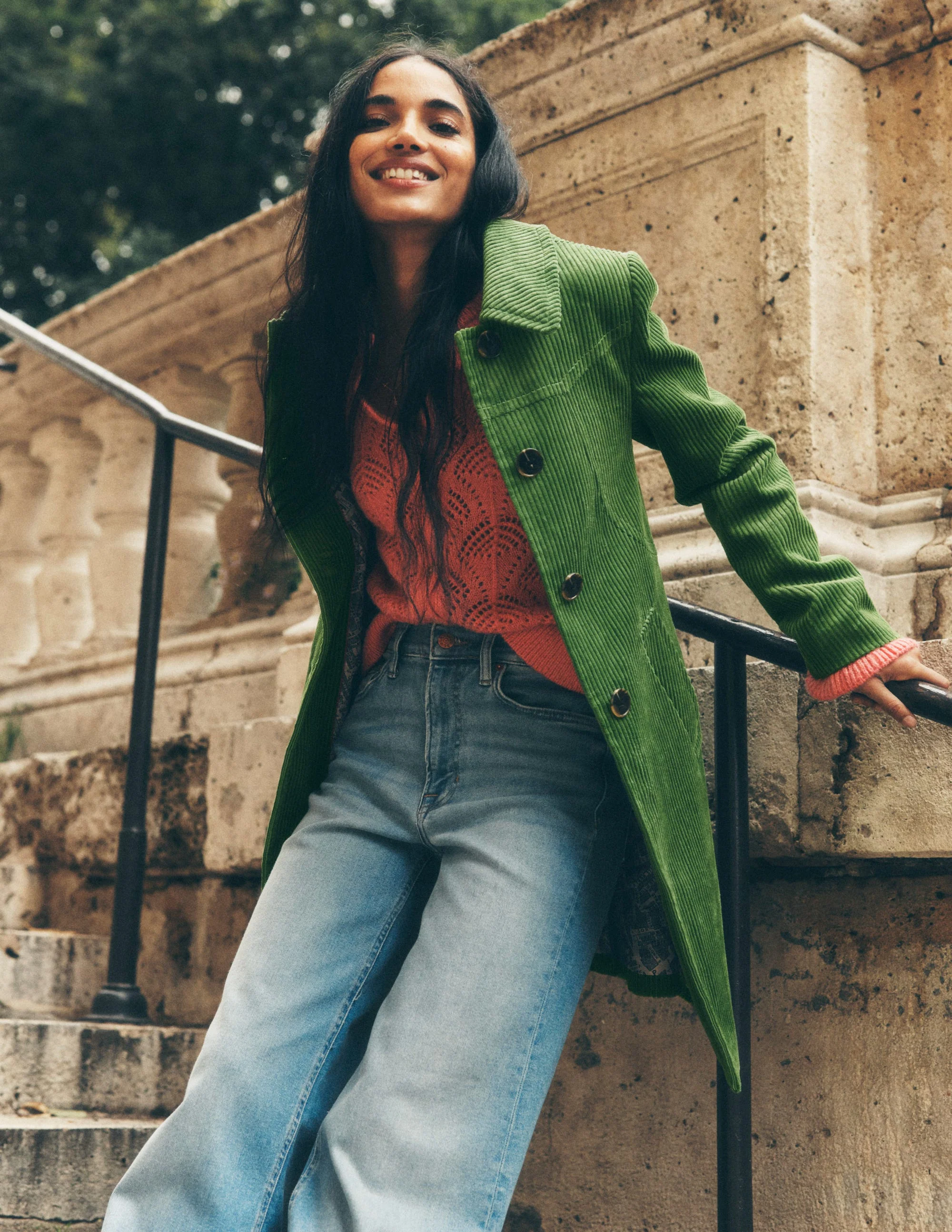 Lincoln Cord Coat-Promenade Green - Image 2
