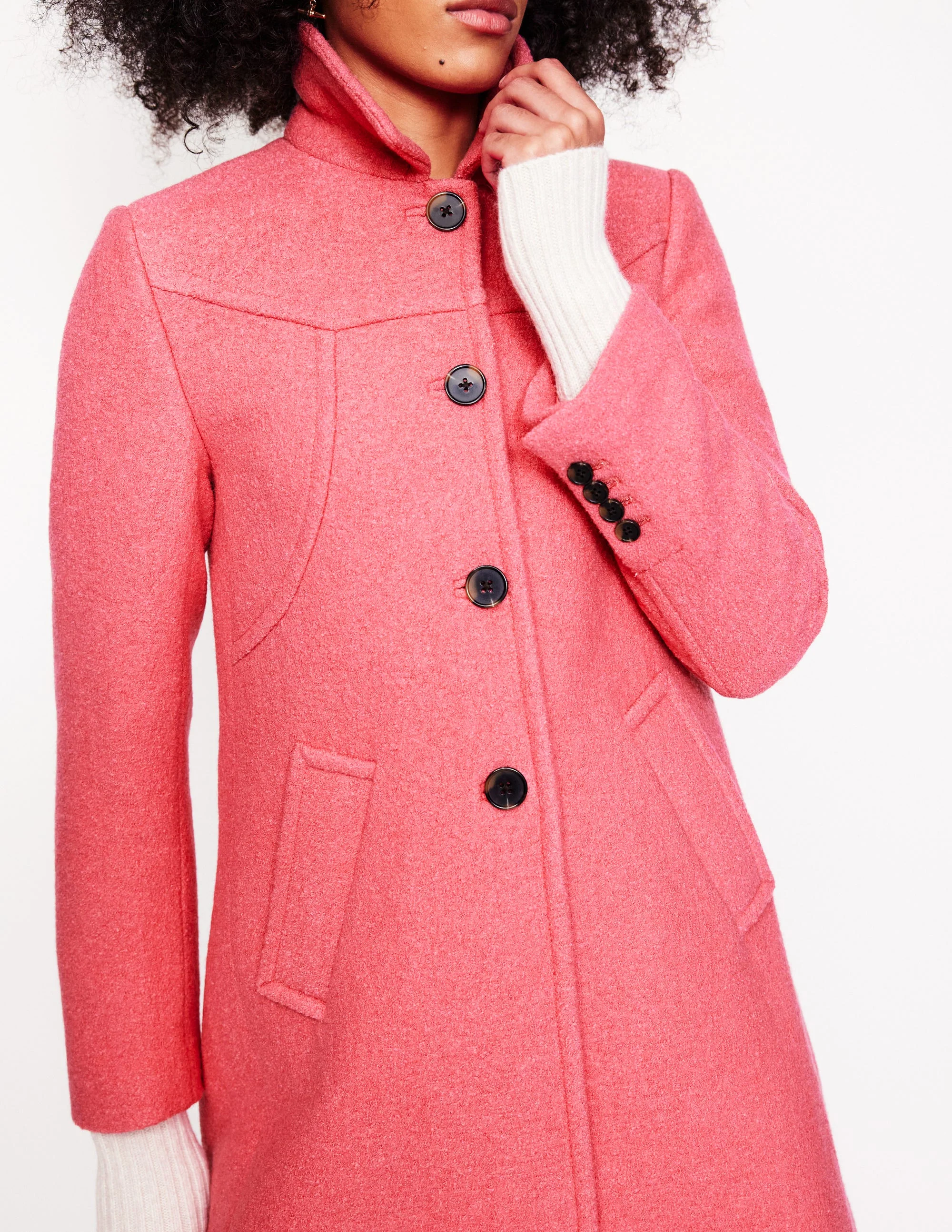 Lincoln Textured Coat-Rhubarb - Image 2