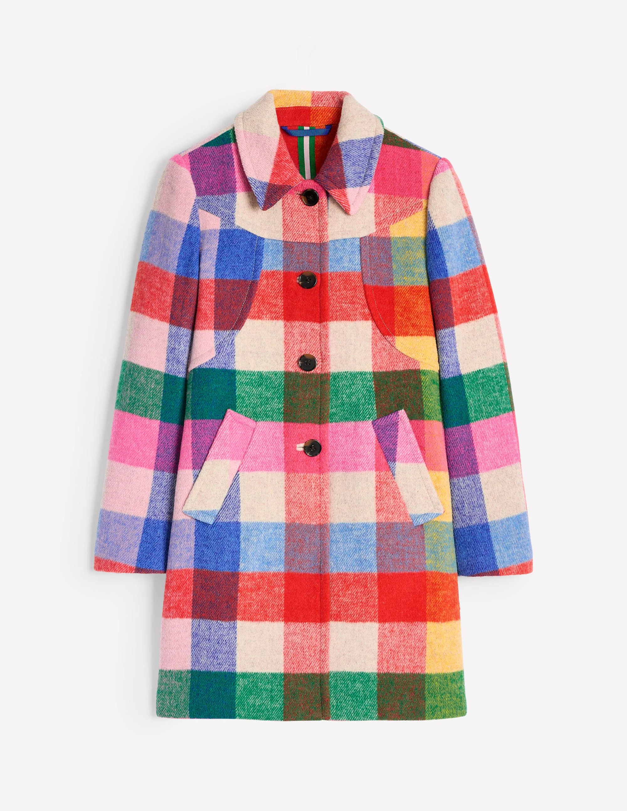 Lincoln Wool Check Coat-Multi Check - Image 6