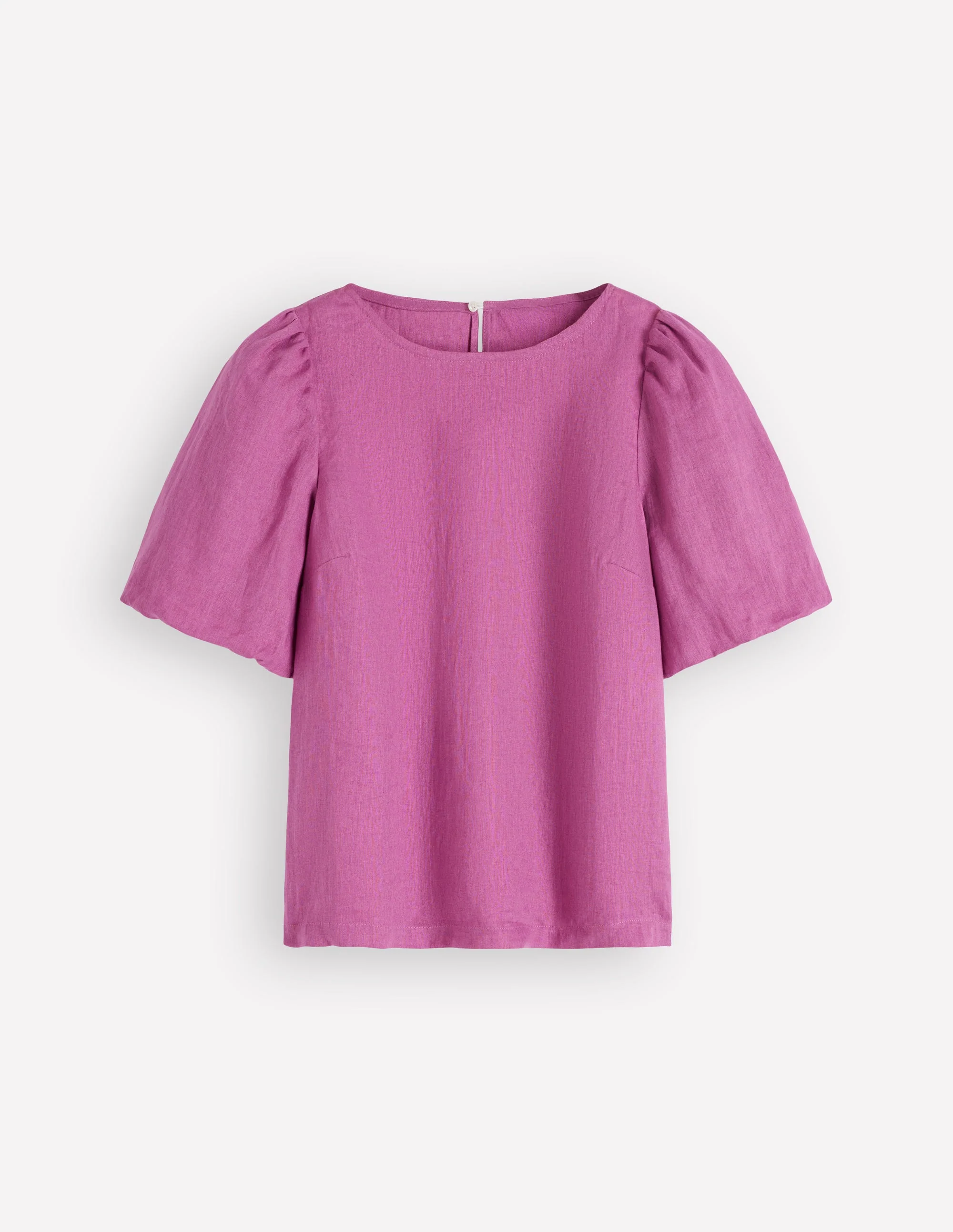 Linen Puff Sleeve Top-Clover Purple - Image 5