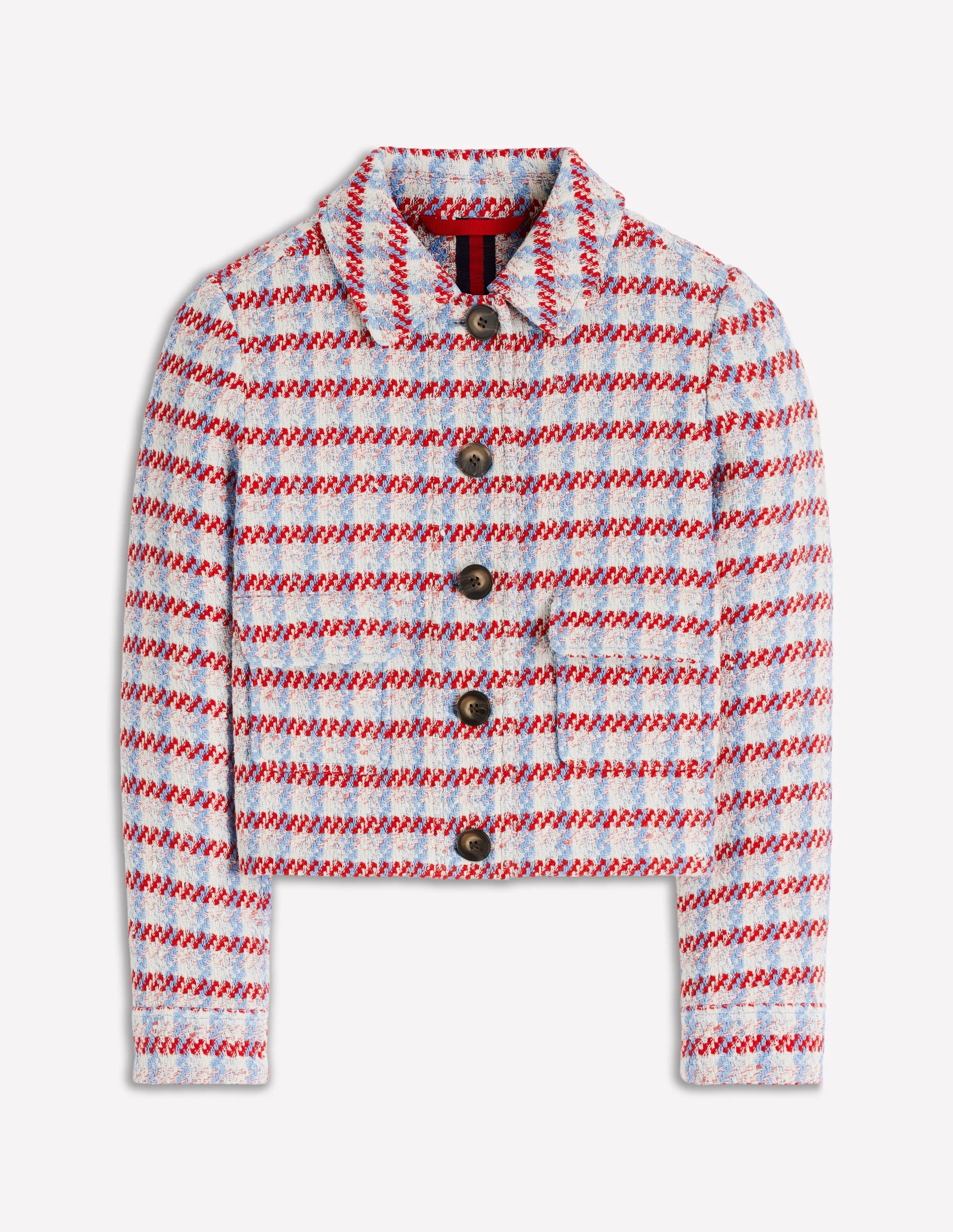 Lisburn Patch Pocket Jacket-Pink Textured - Image 5