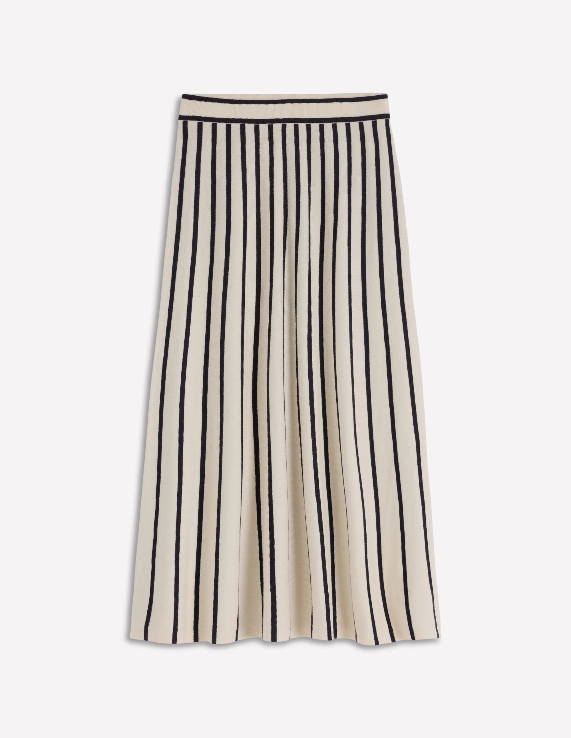 Liz Knitted Midi Skirt-Ivory Stripe - Image 6