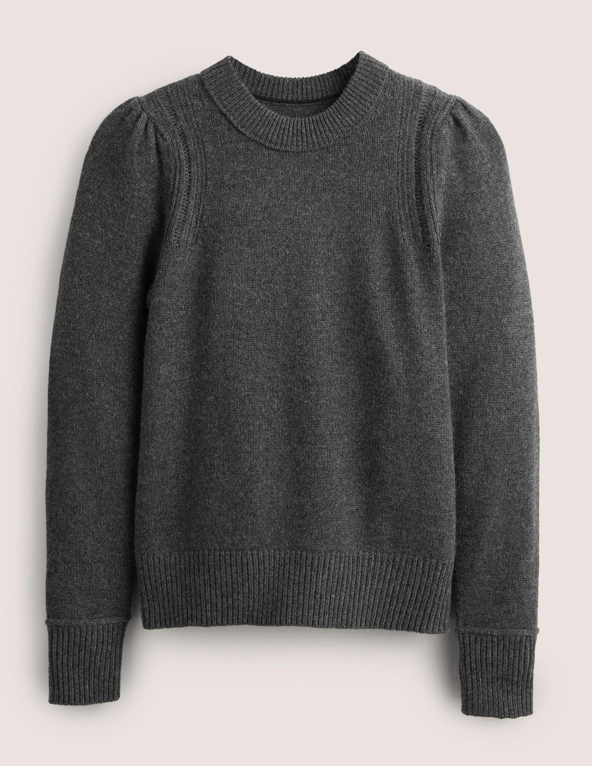 Lofty Cashmere Sweater-Charcoal Melange - Image 6