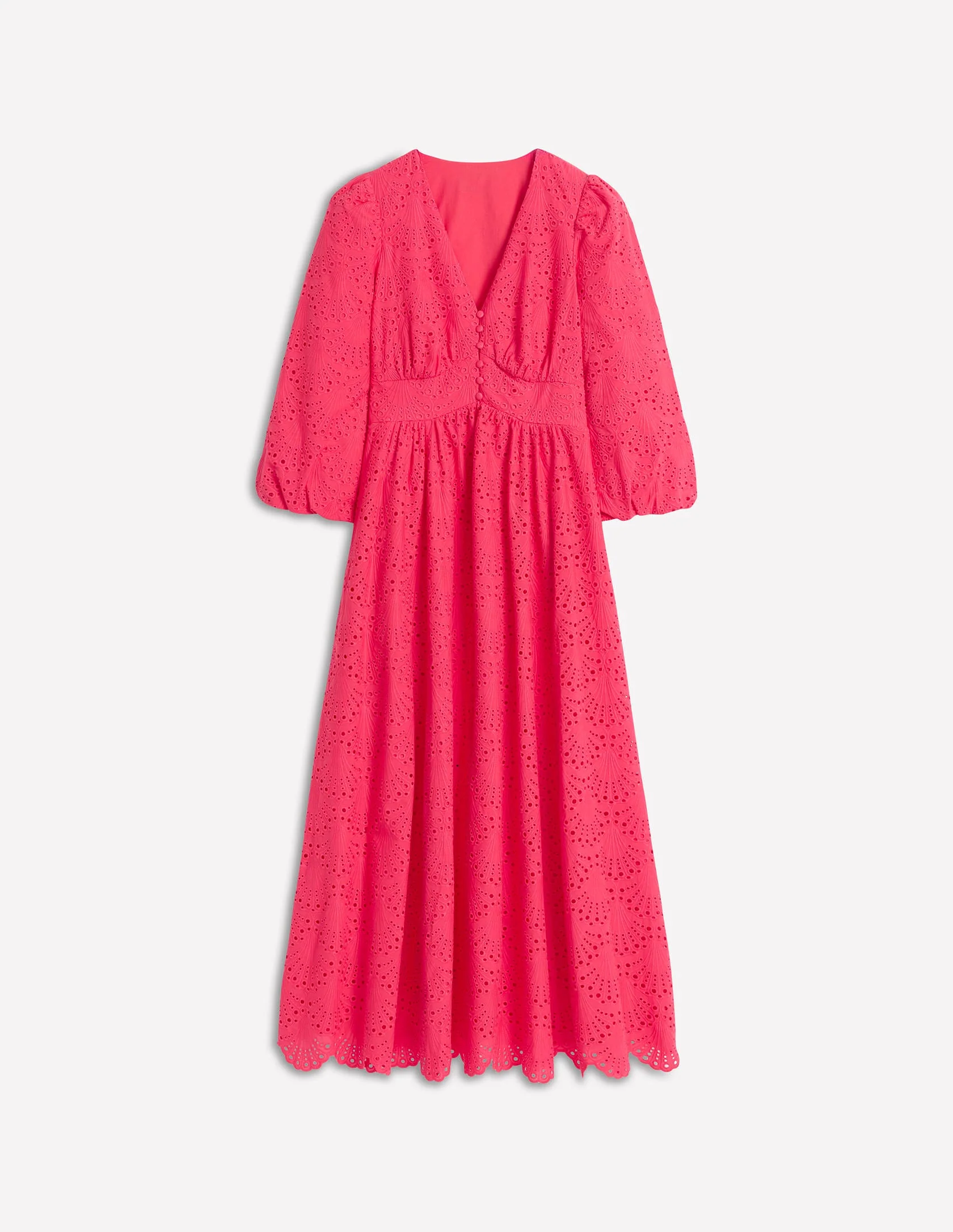 Lola Broderie Maxi Dress-Camelia Pink - Image 7