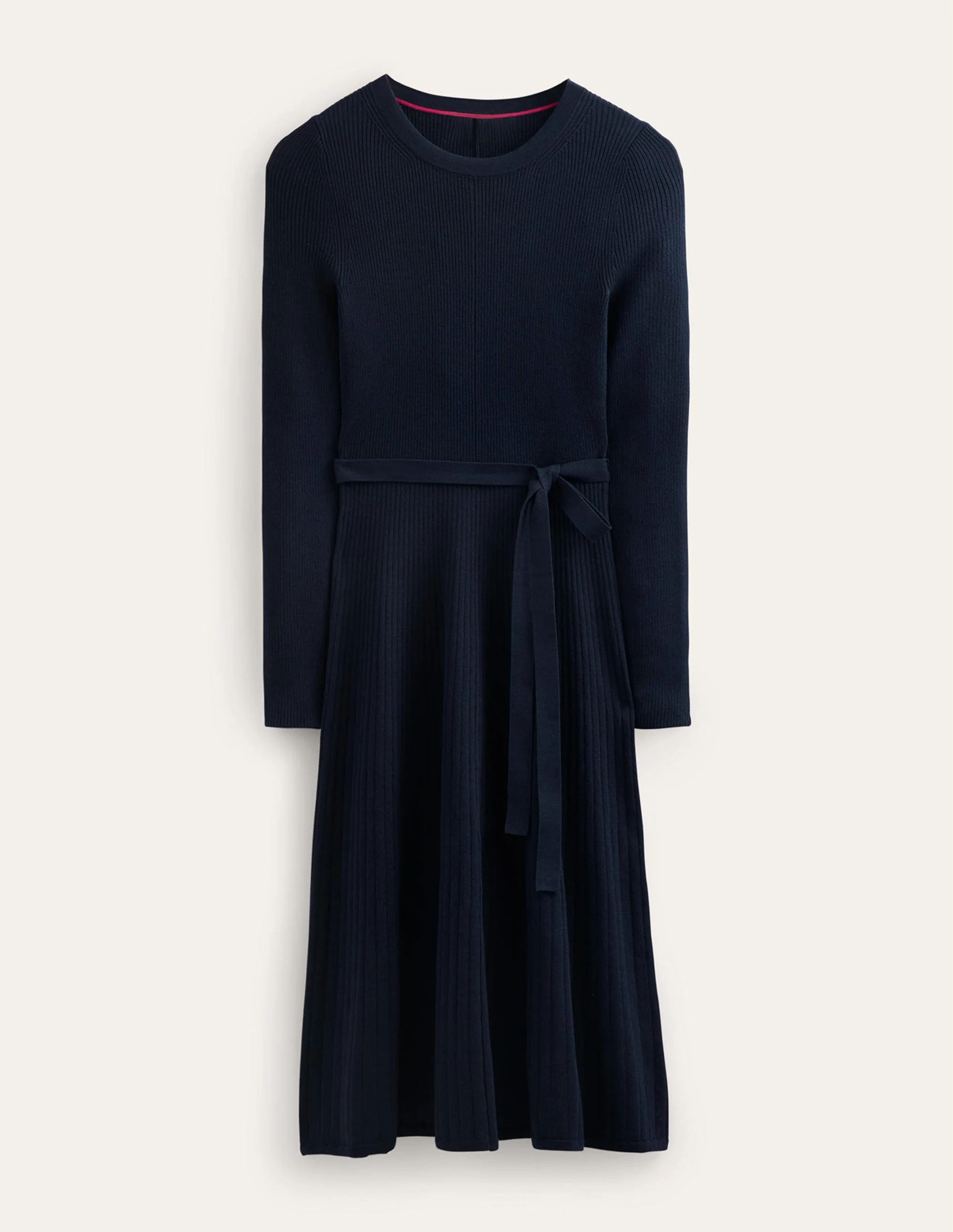 Lola Knitted Midi Dress-Navy - Image 9