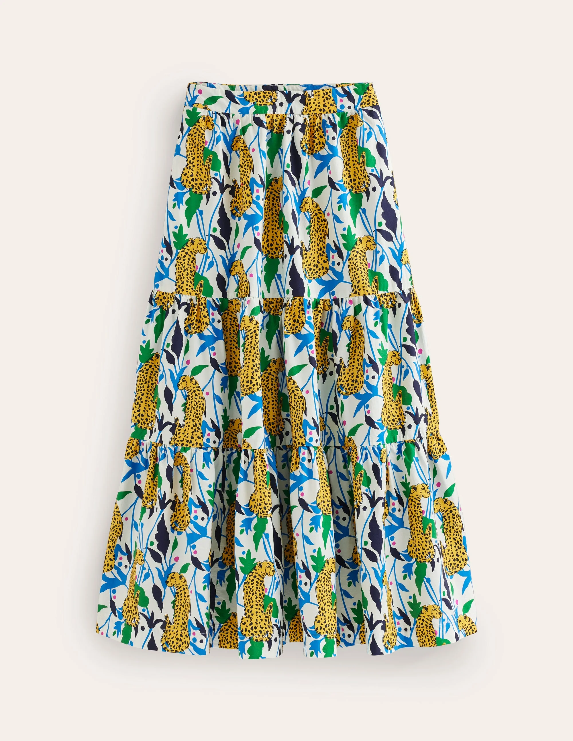 Lorna Tiered Maxi Skirt-Multi, Leopard Vine - Image 5