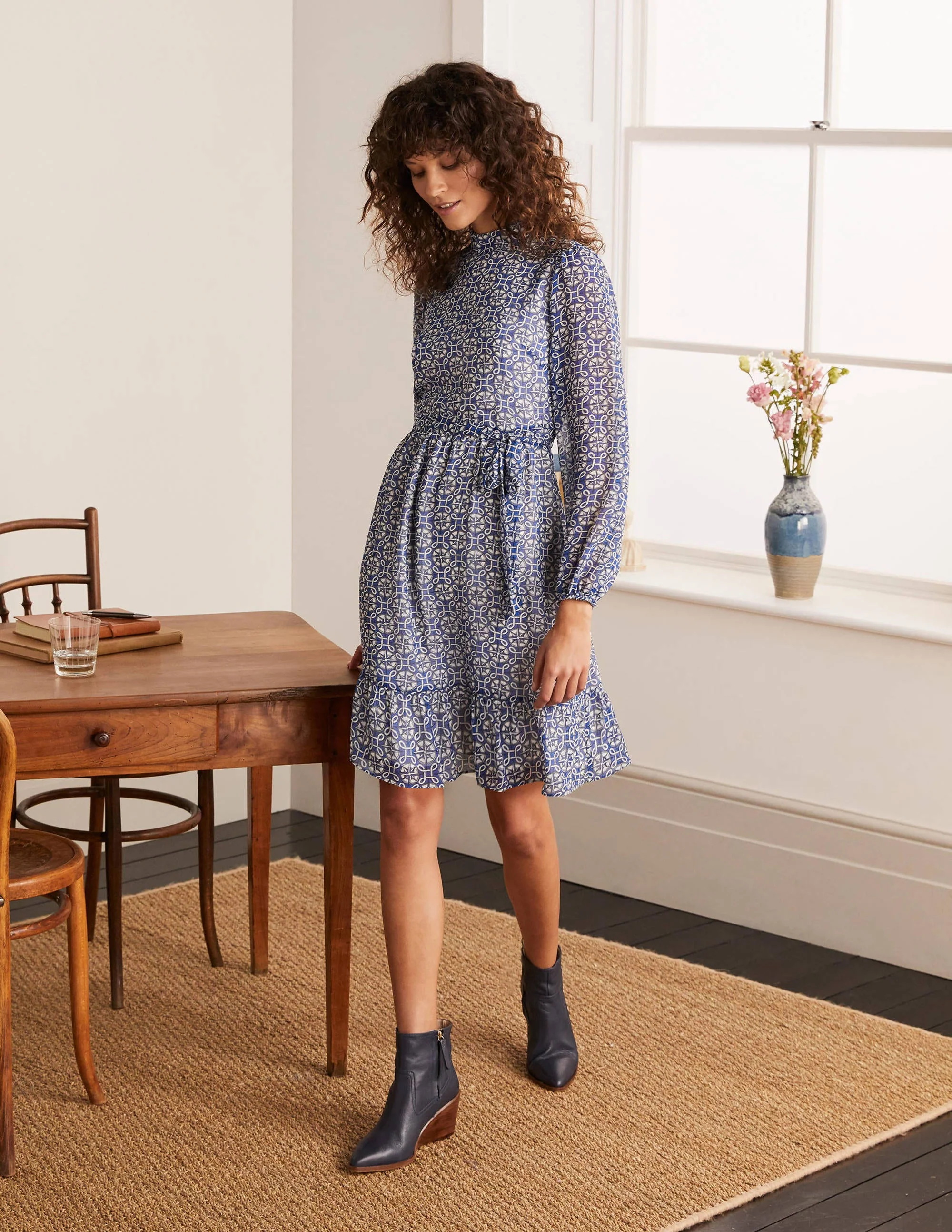 Lottie Belted Dress-Summit, Compass Knot - Image 2