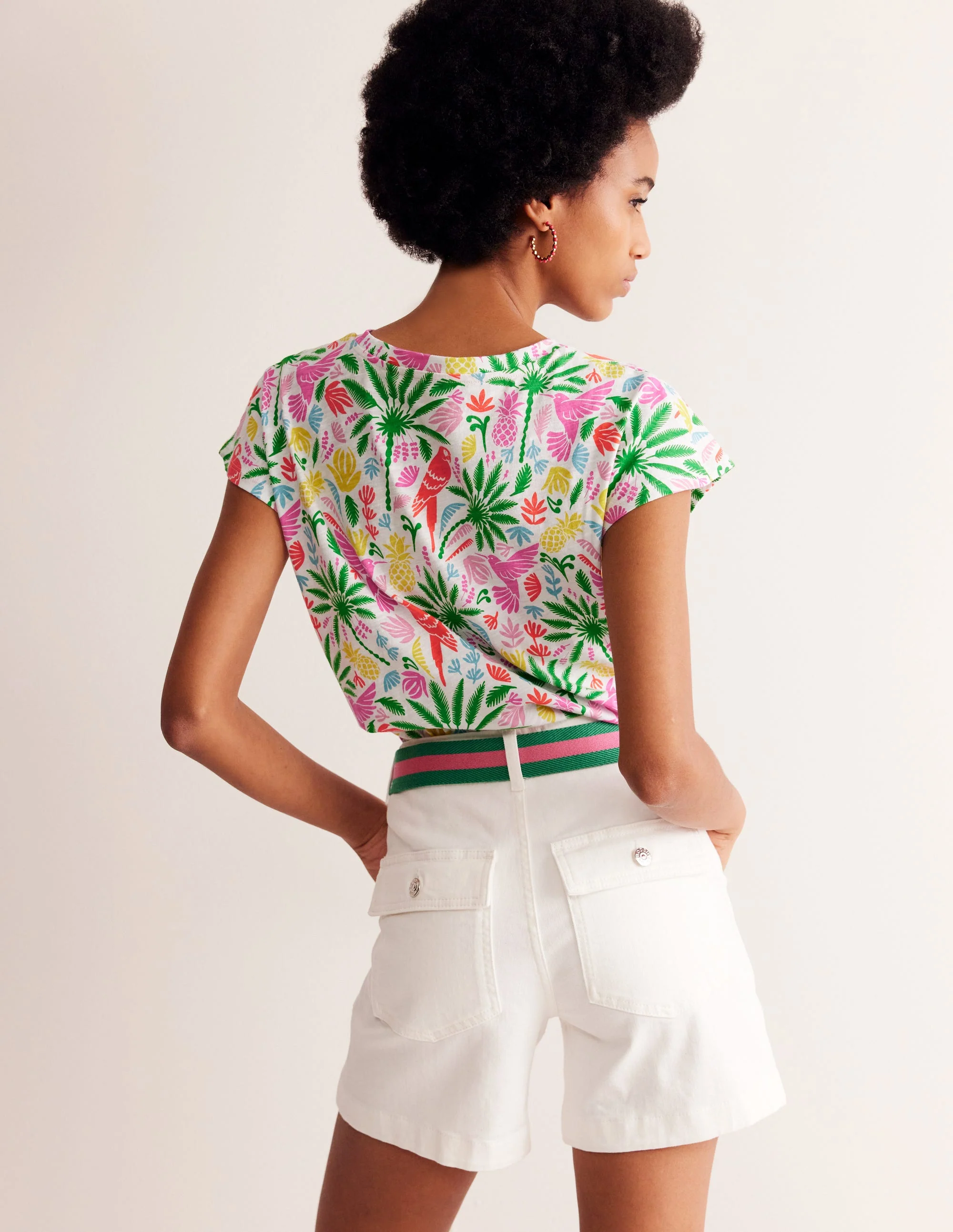 Louisa Printed Slub T-Shirt-Multi, Tropical Paradise - Image 3
