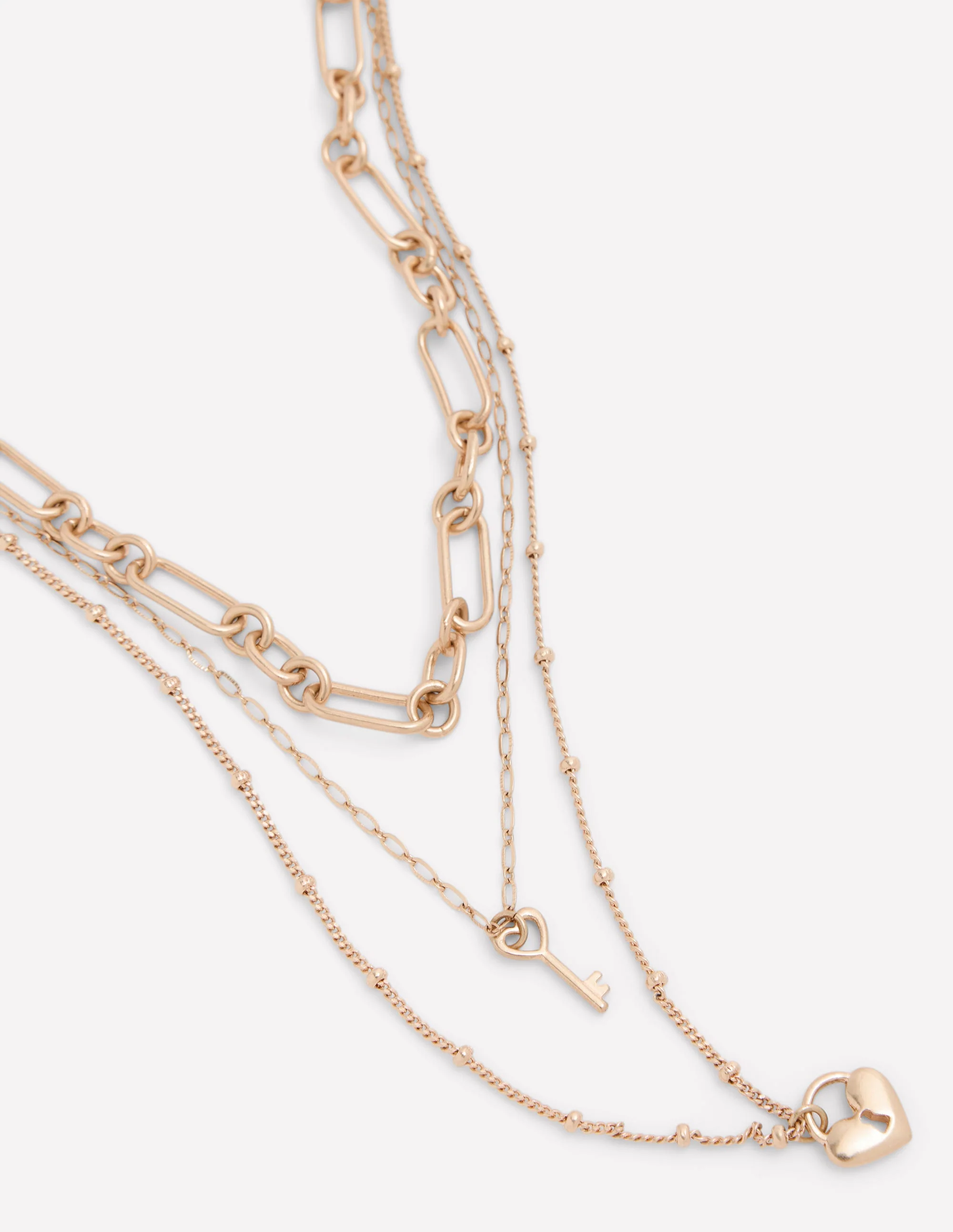 Love Lock Layer Necklace-Gold - Image 3