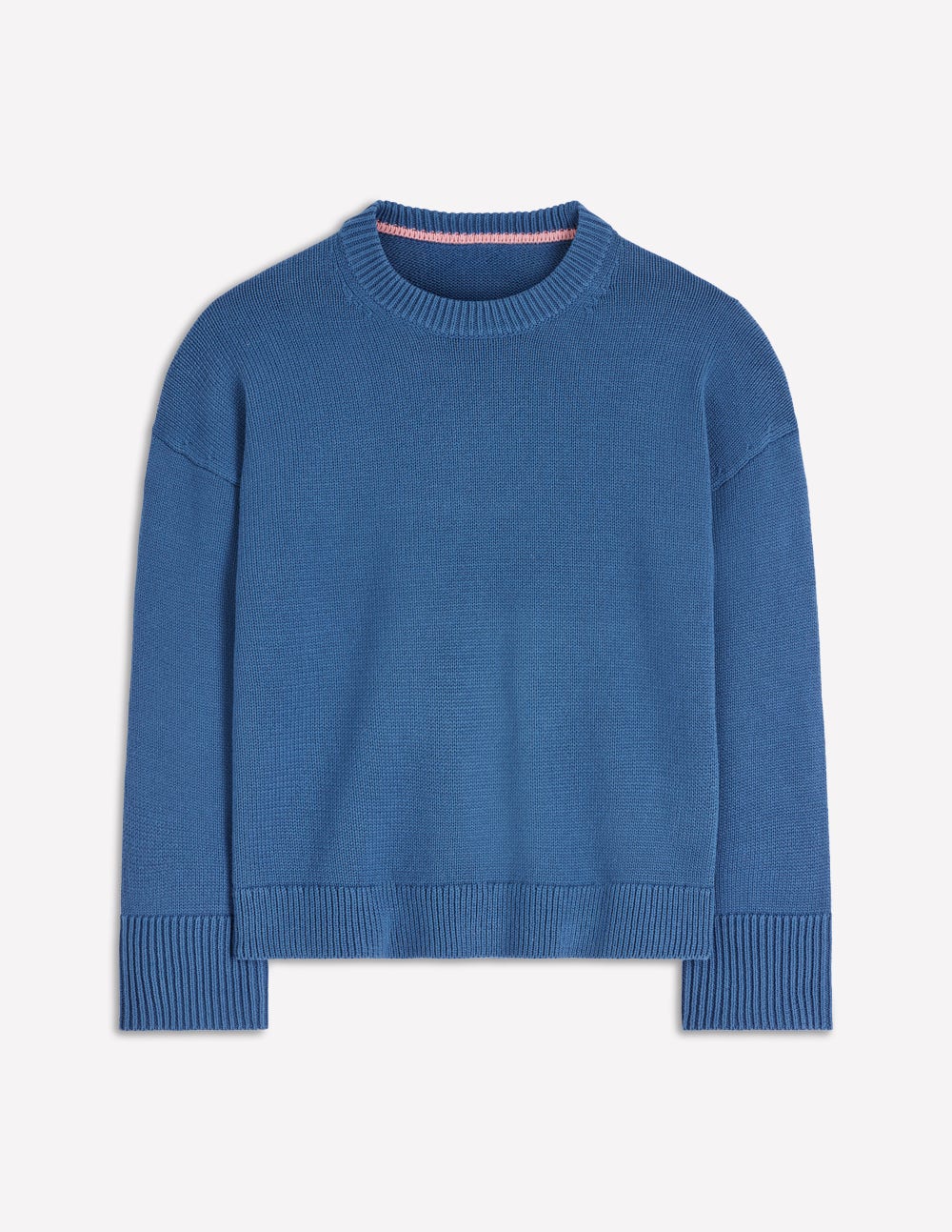 Lucy Relaxed Cotton Sweater-Denim Blue - Image 6