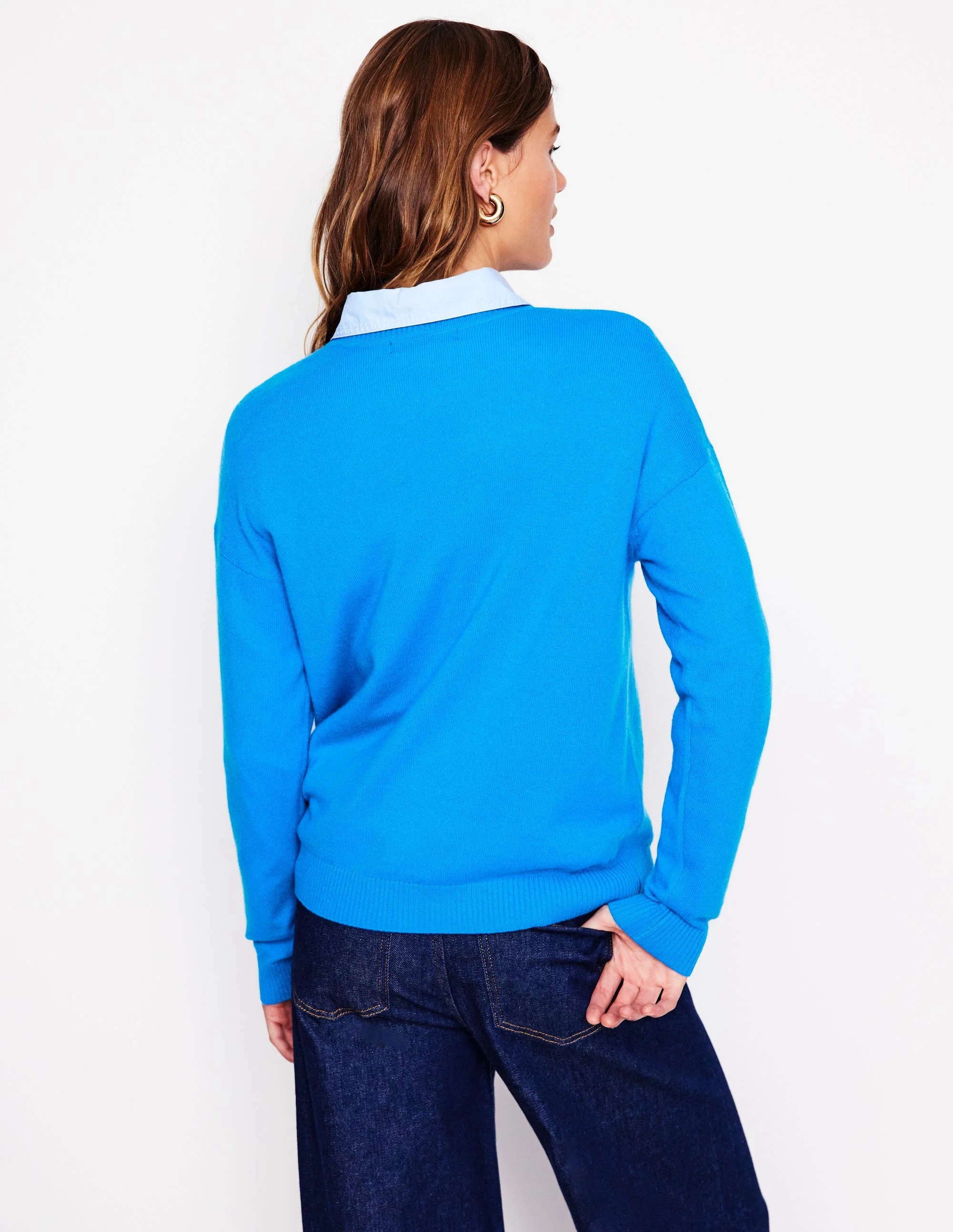 Lydia Cashmere Jumper-Cerulean Blue - Image 3
