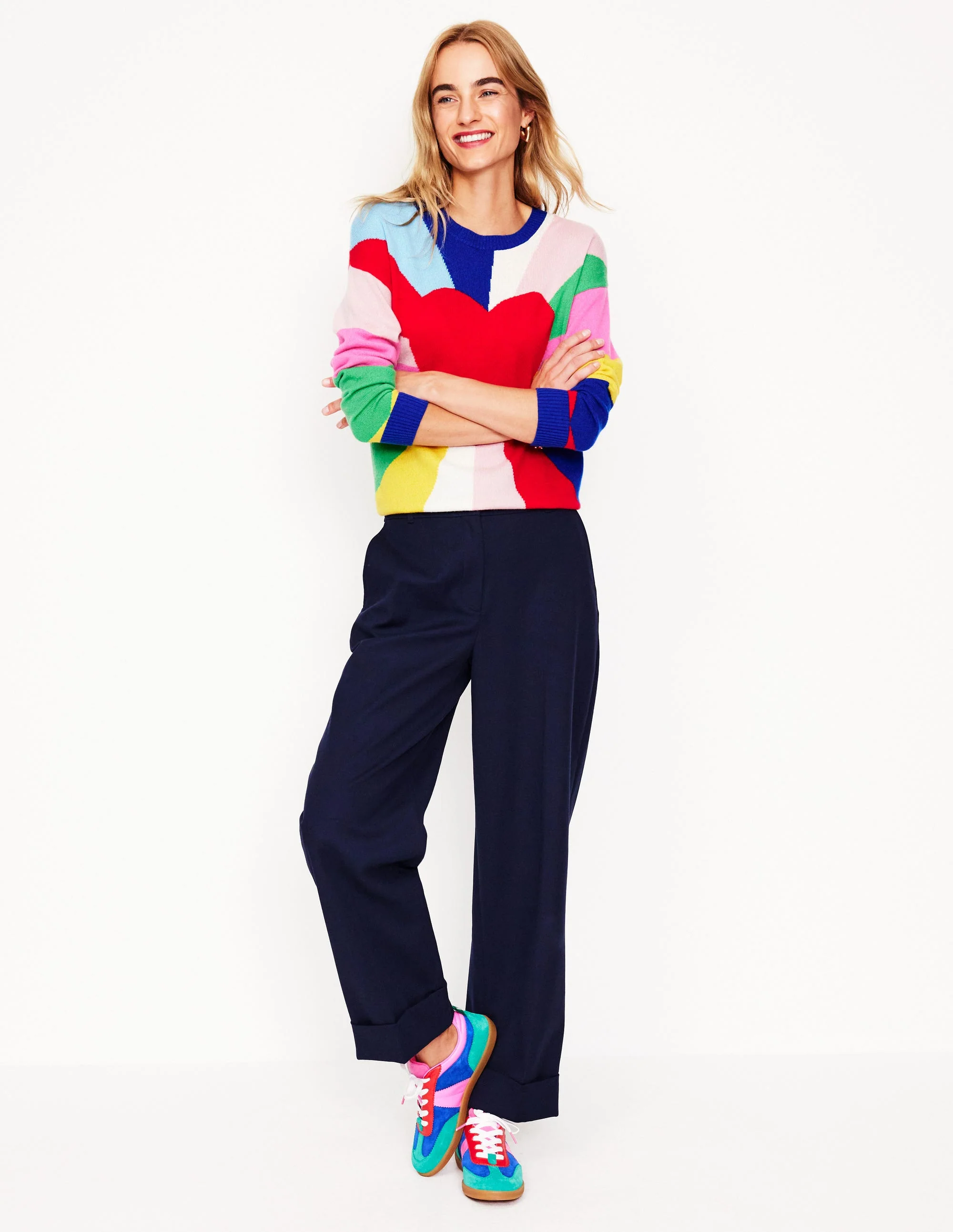 Lydia Cashmere Jumper-Multi, Heart Spectrum - Image 7