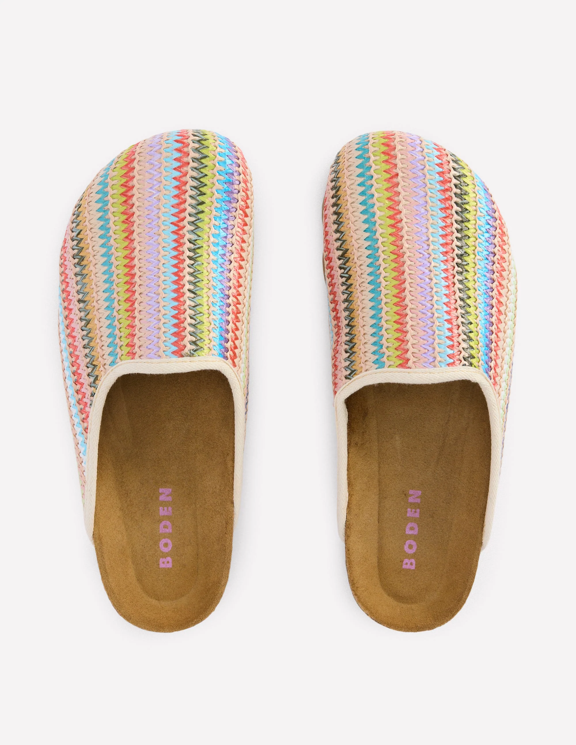 Lyla Colour Block Clogs-Multi Weave - Image 5
