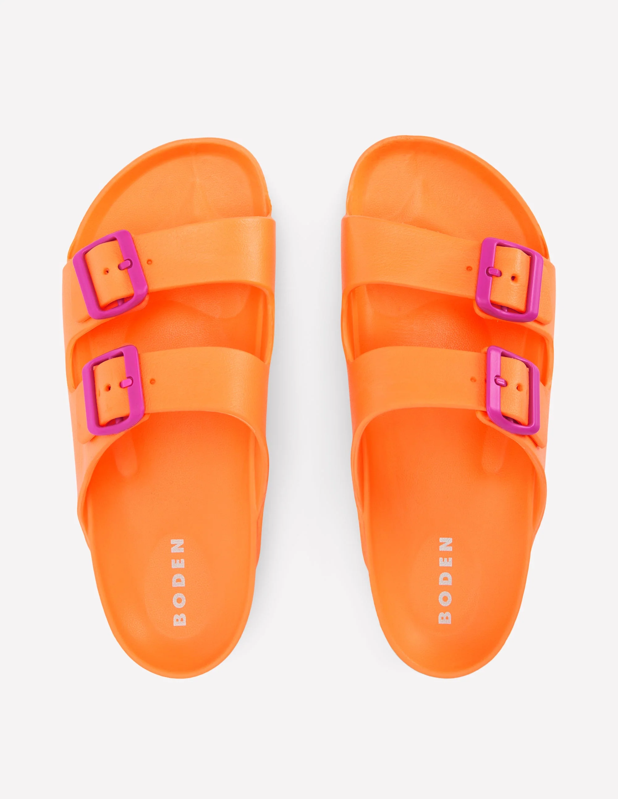 Lyla Double Buckle Sliders-Orange - Image 5