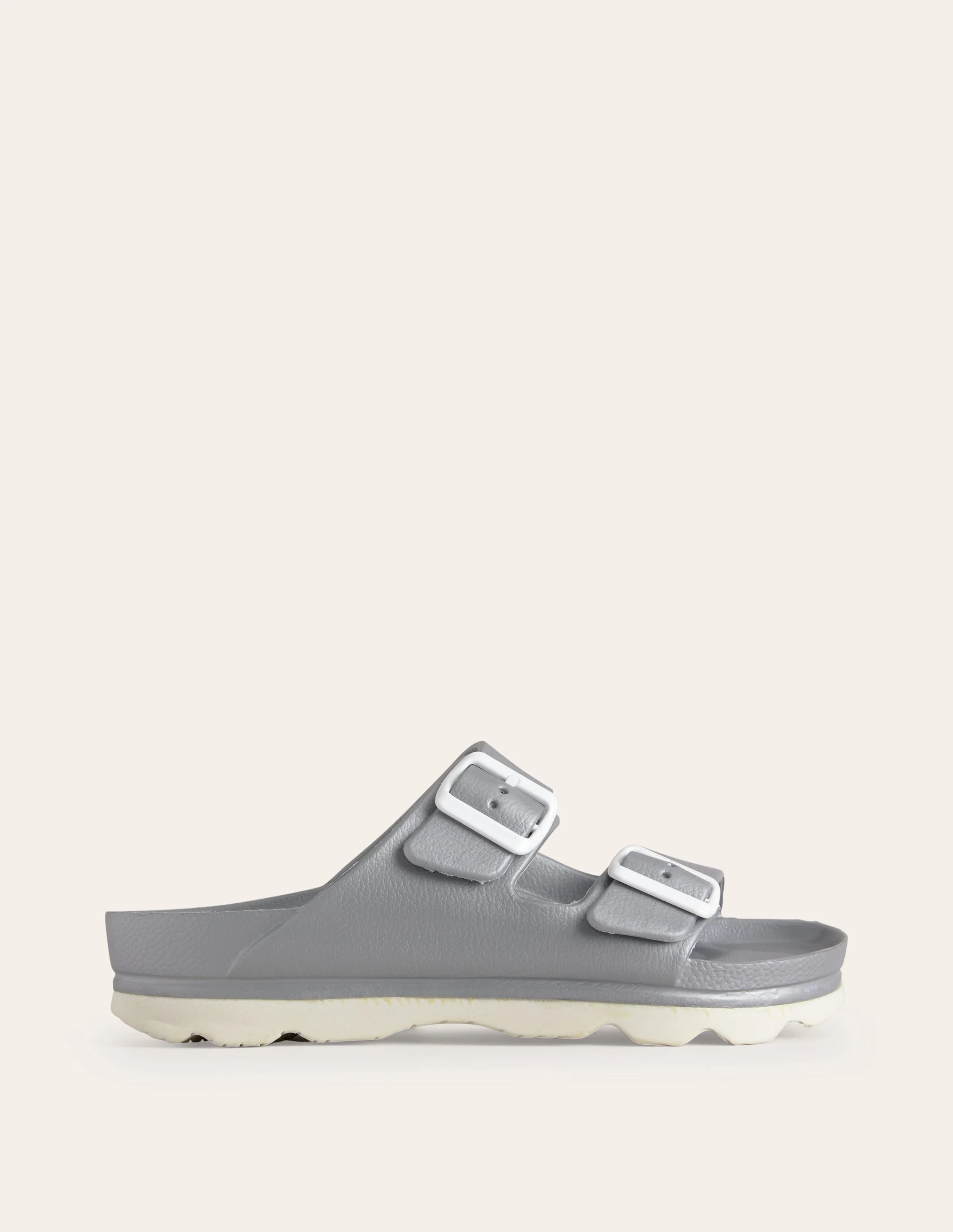 Lyla Double Buckle Sliders-Silver - Image 2