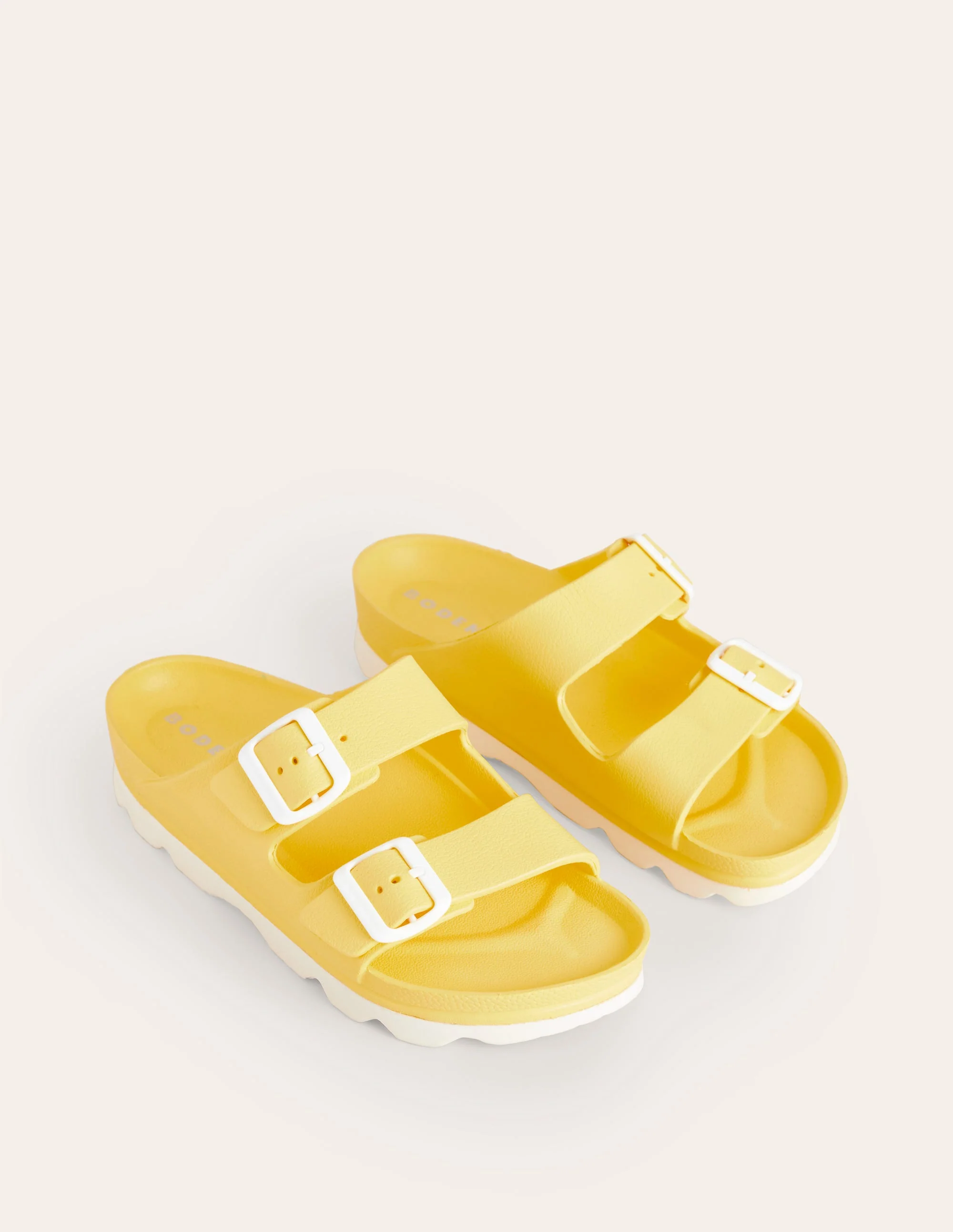 Lyla Double Buckle Sliders-Yellow - Image 3