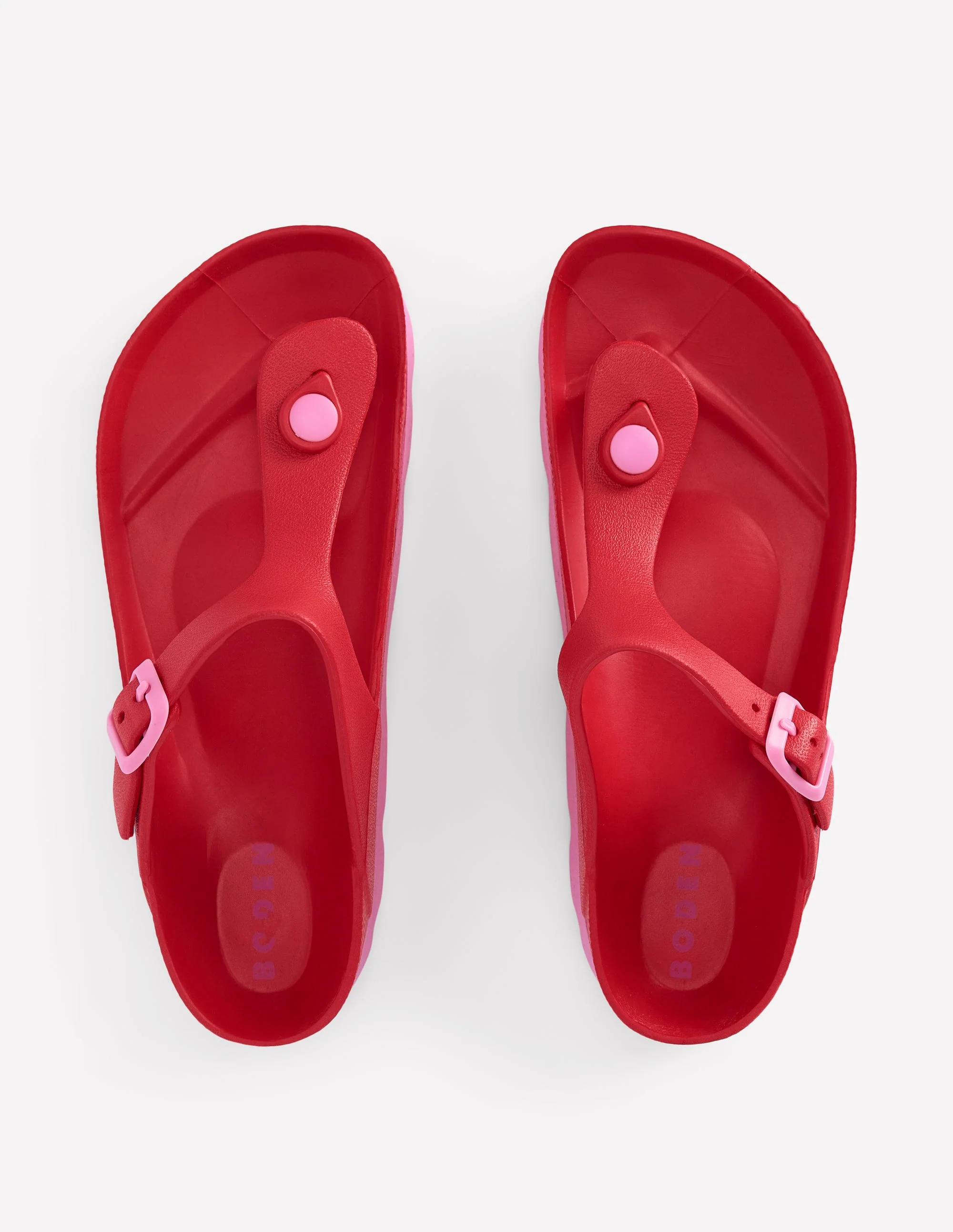 Lyla Toe Post Sandals-Red/Pink - Image 5