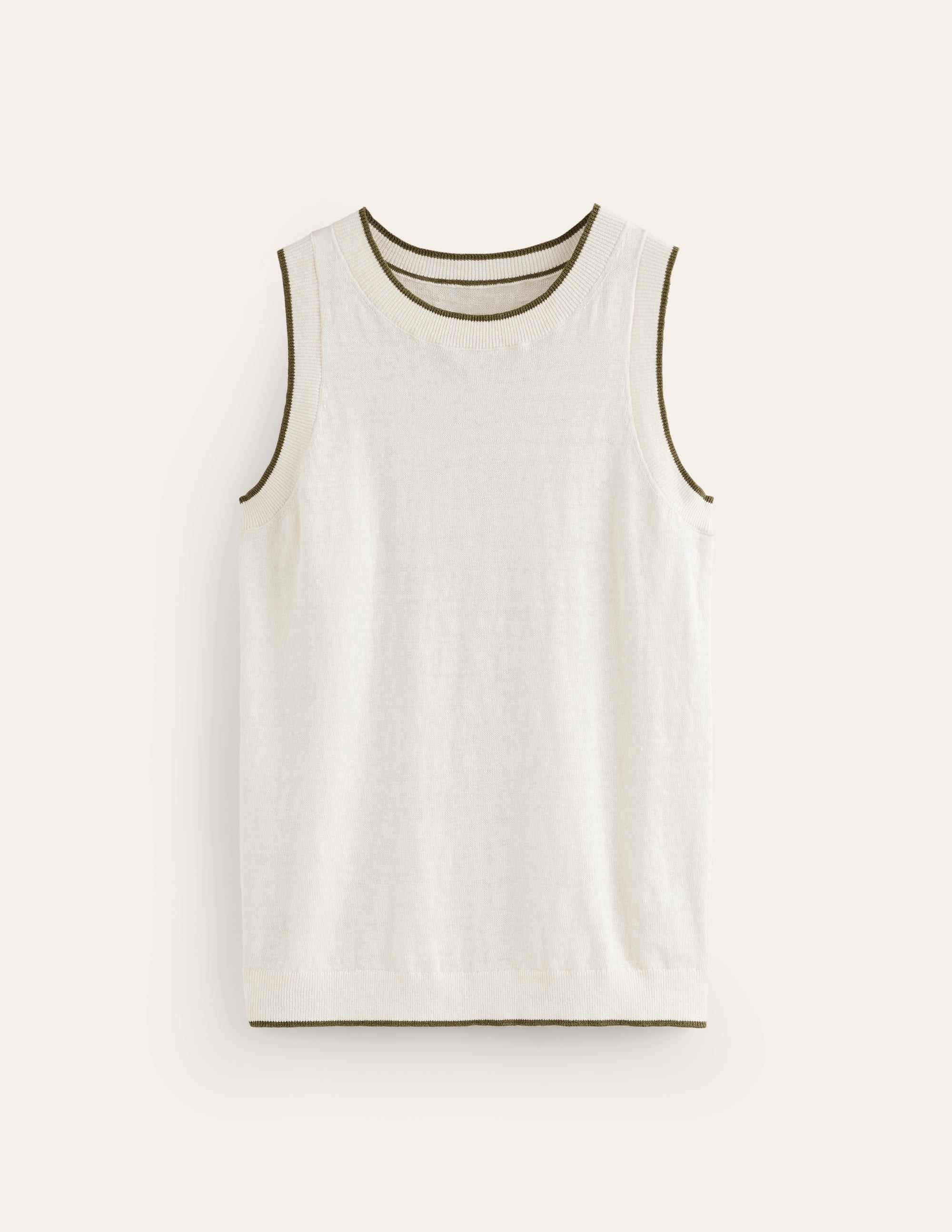 Maggie Linen Vest-Warm Ivory - Image 5