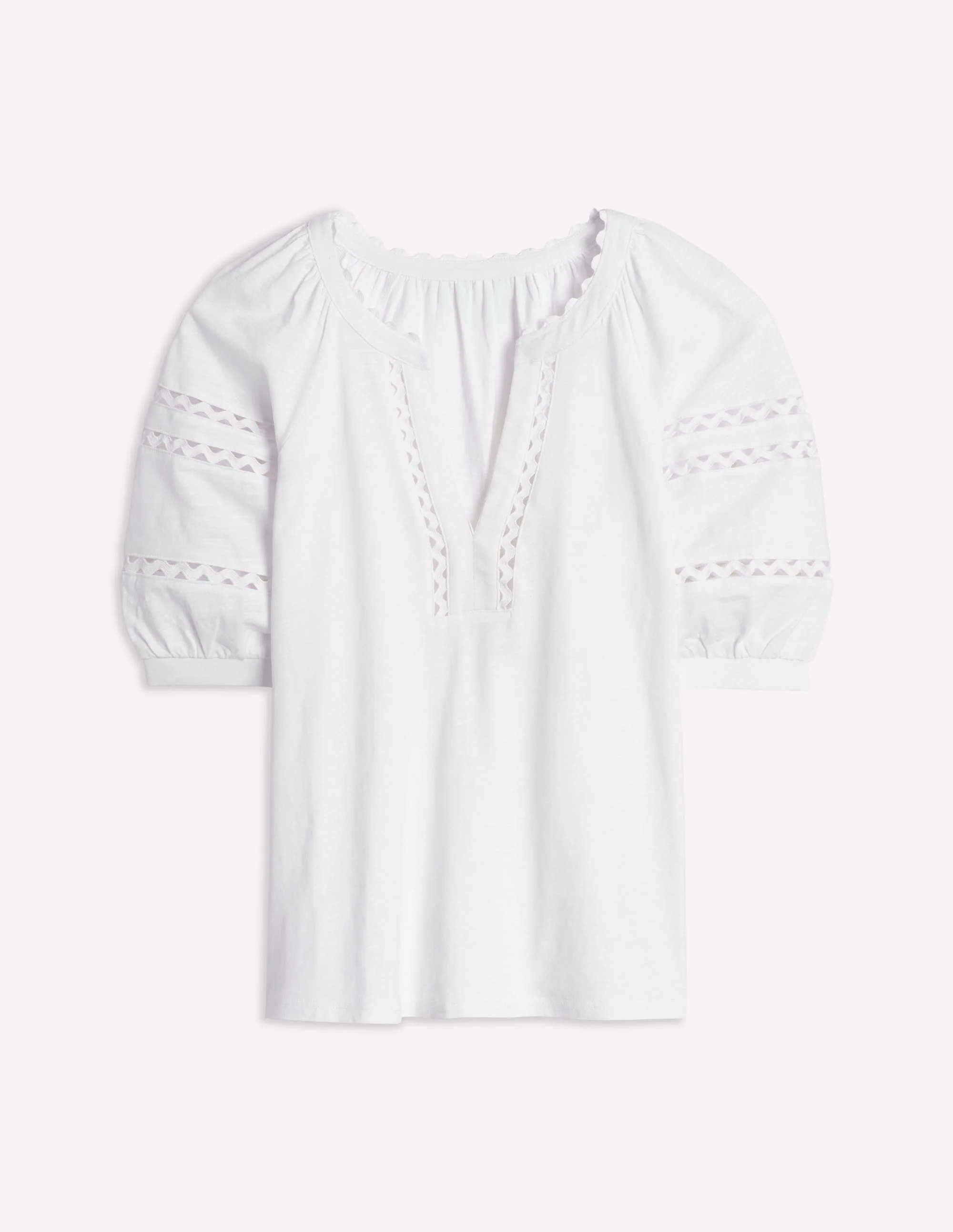 Maisy Rikrak Trim Top-White - Image 6