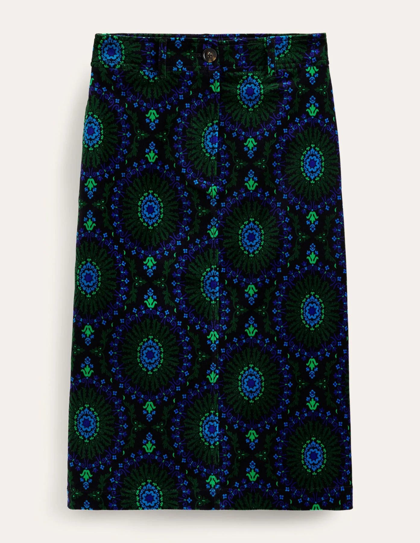 Margot Velvet Midi Skirt-Black, Artizian Geo - Image 6