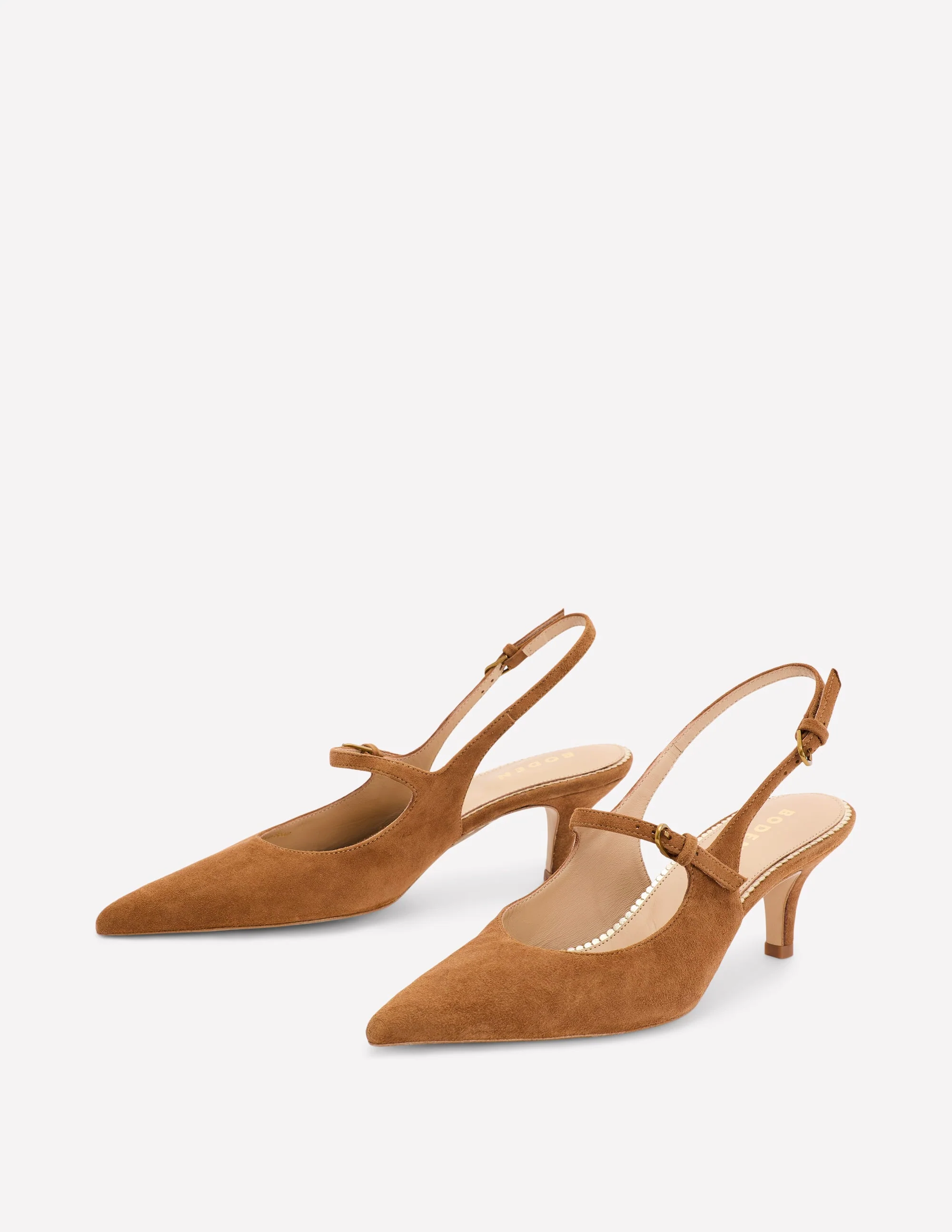 Mary Jane Slingback Heel-Tan - Image 2