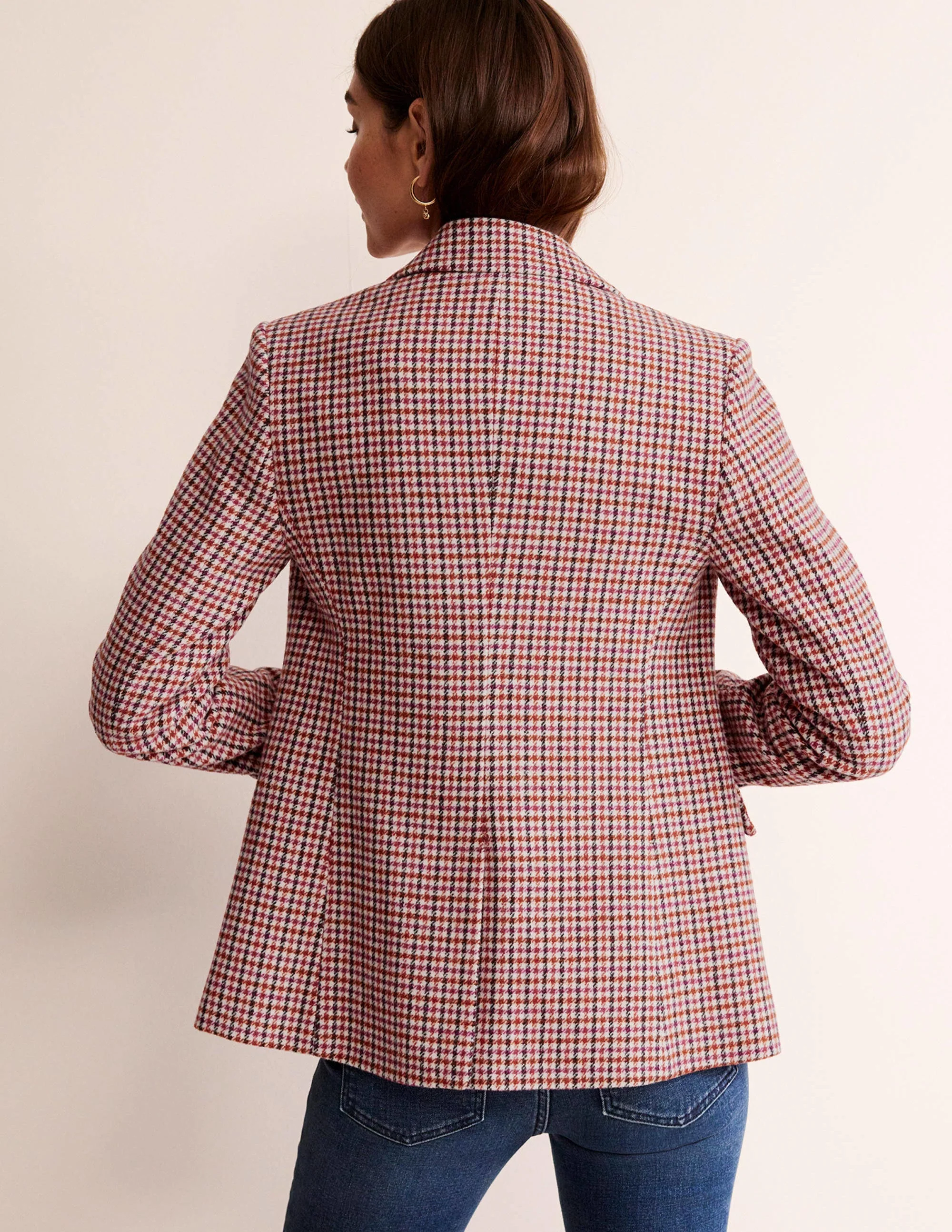 Marylebone Checked Blazer-Berry Drawn Check - Image 3