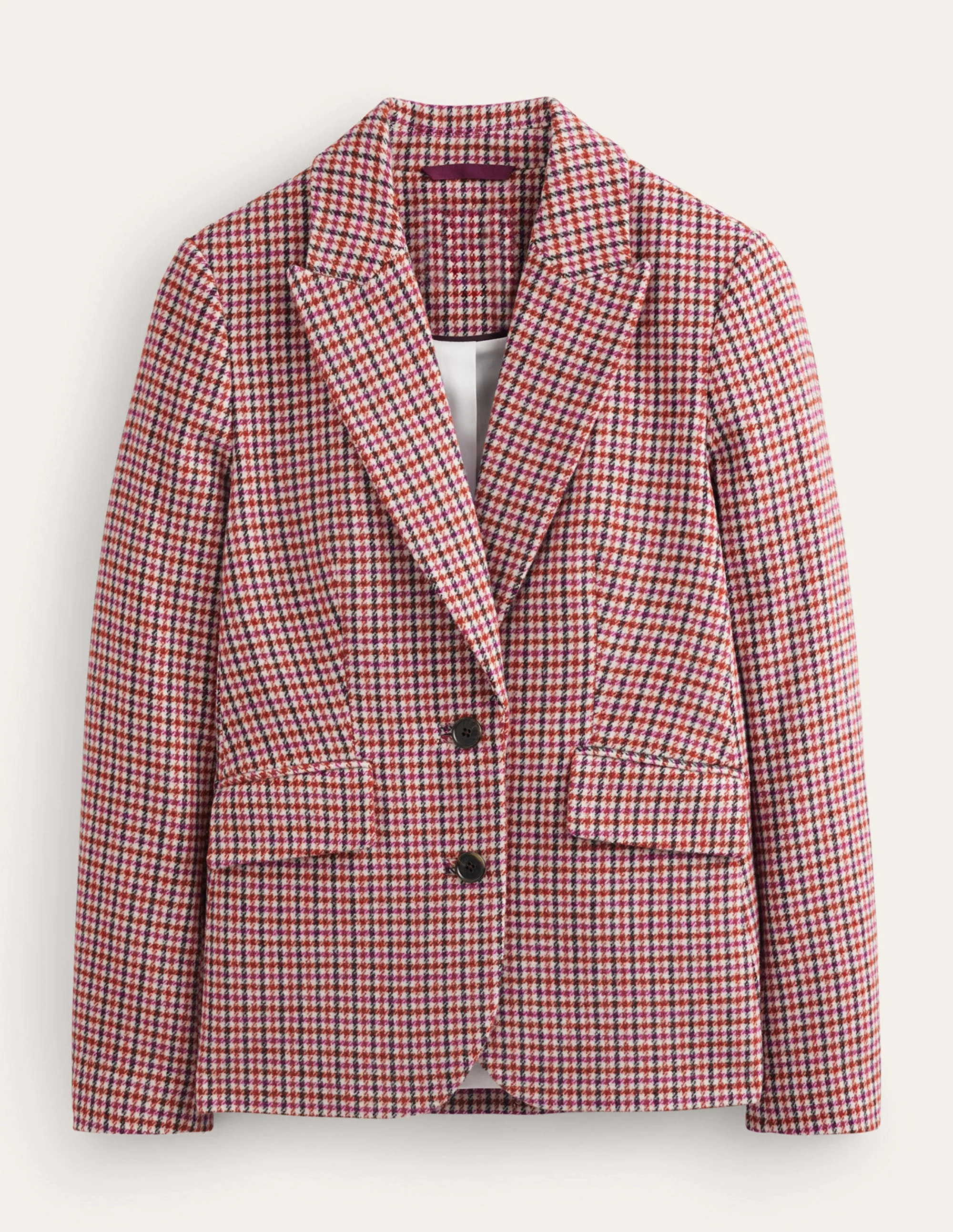 Marylebone Checked Blazer-Berry Drawn Check - Image 8