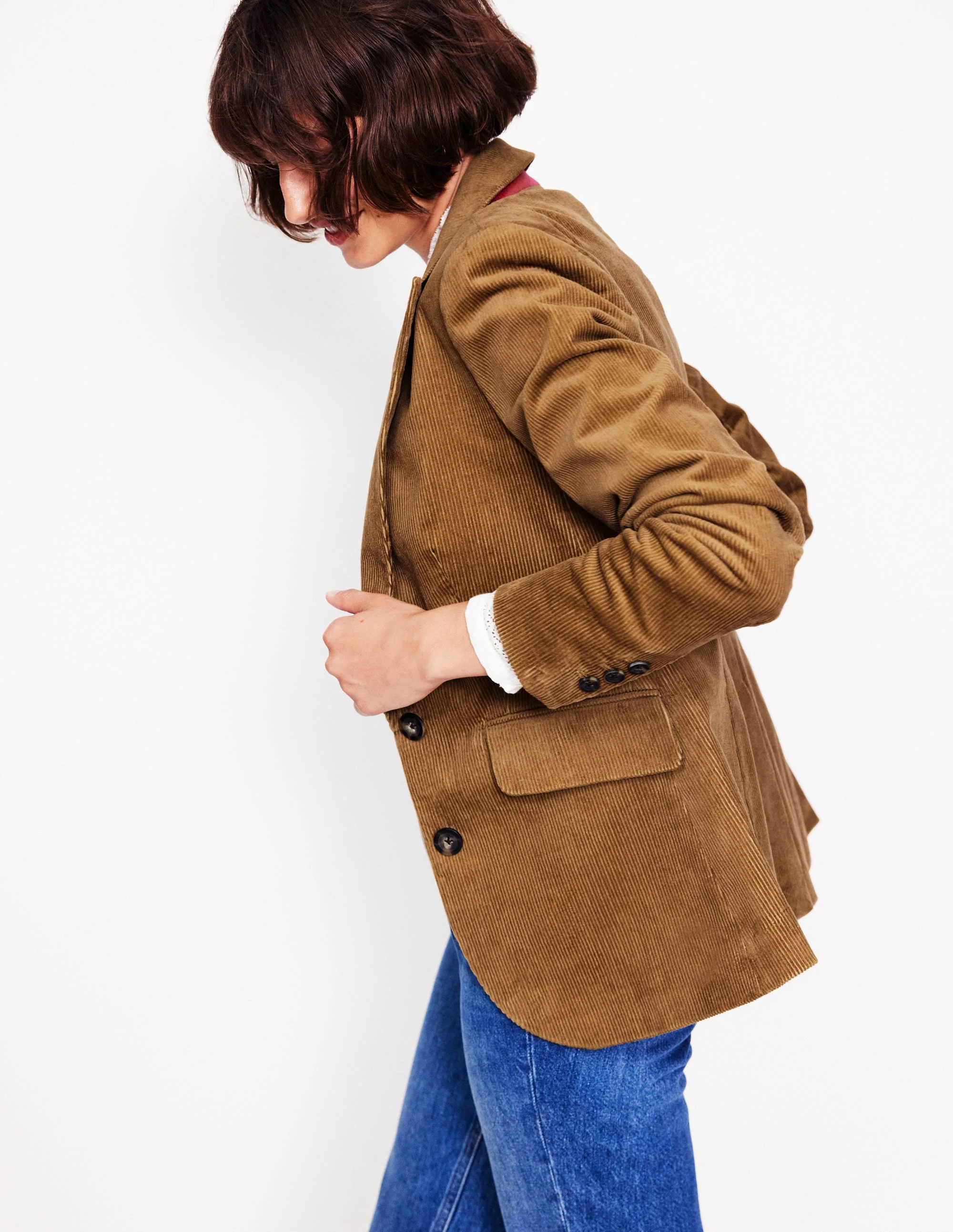 Marylebone Cord Blazer-Camel