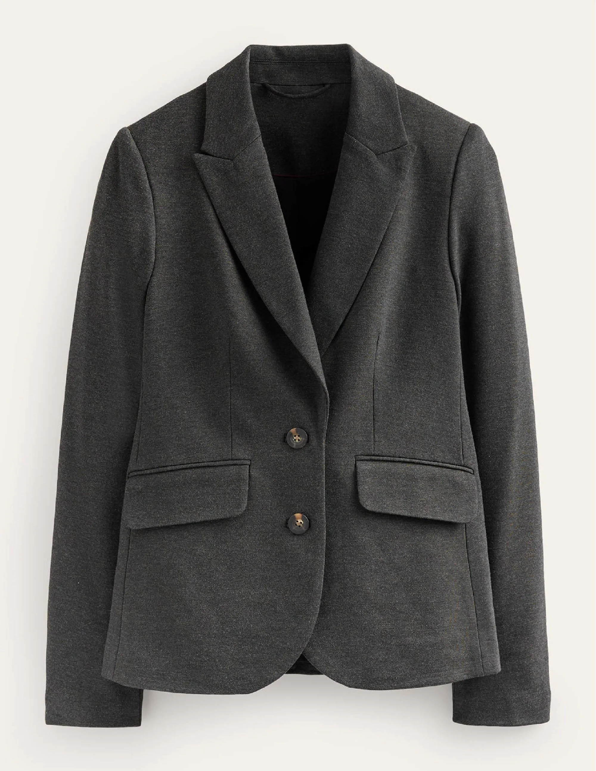 Marylebone Ponte Blazer-Charcoal Marl - Image 5