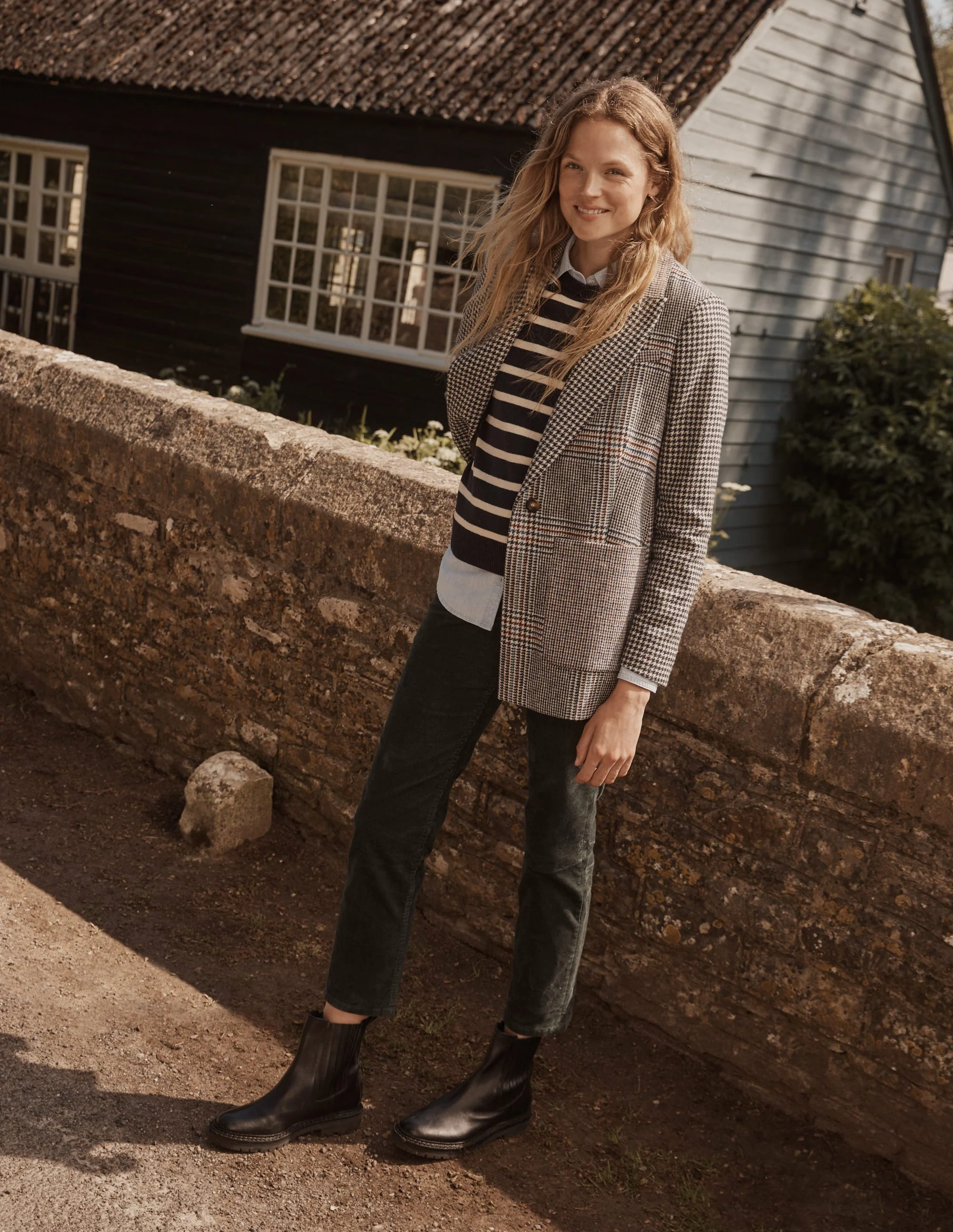 Marylebone Tweed Blazer-Hotchpotch Check - Image 5