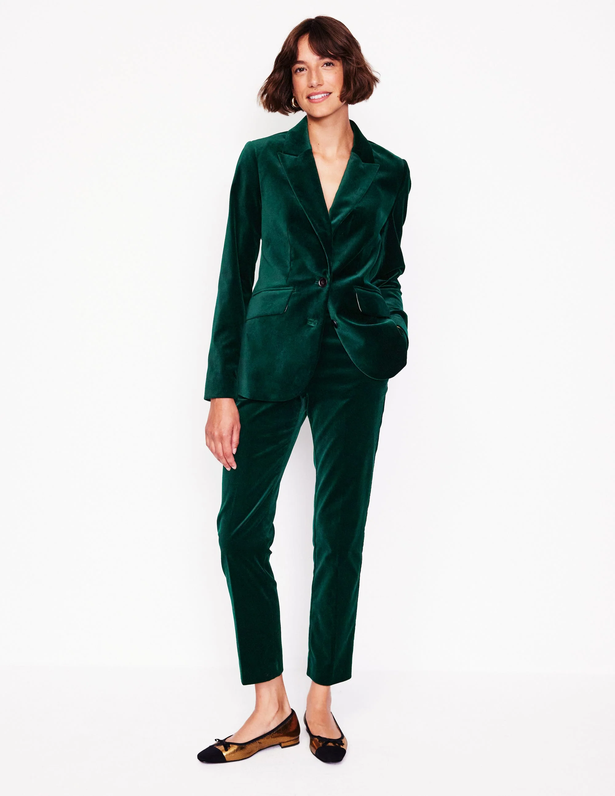 Marylebone Velvet Blazer-Ponderosa Pine - Image 4
