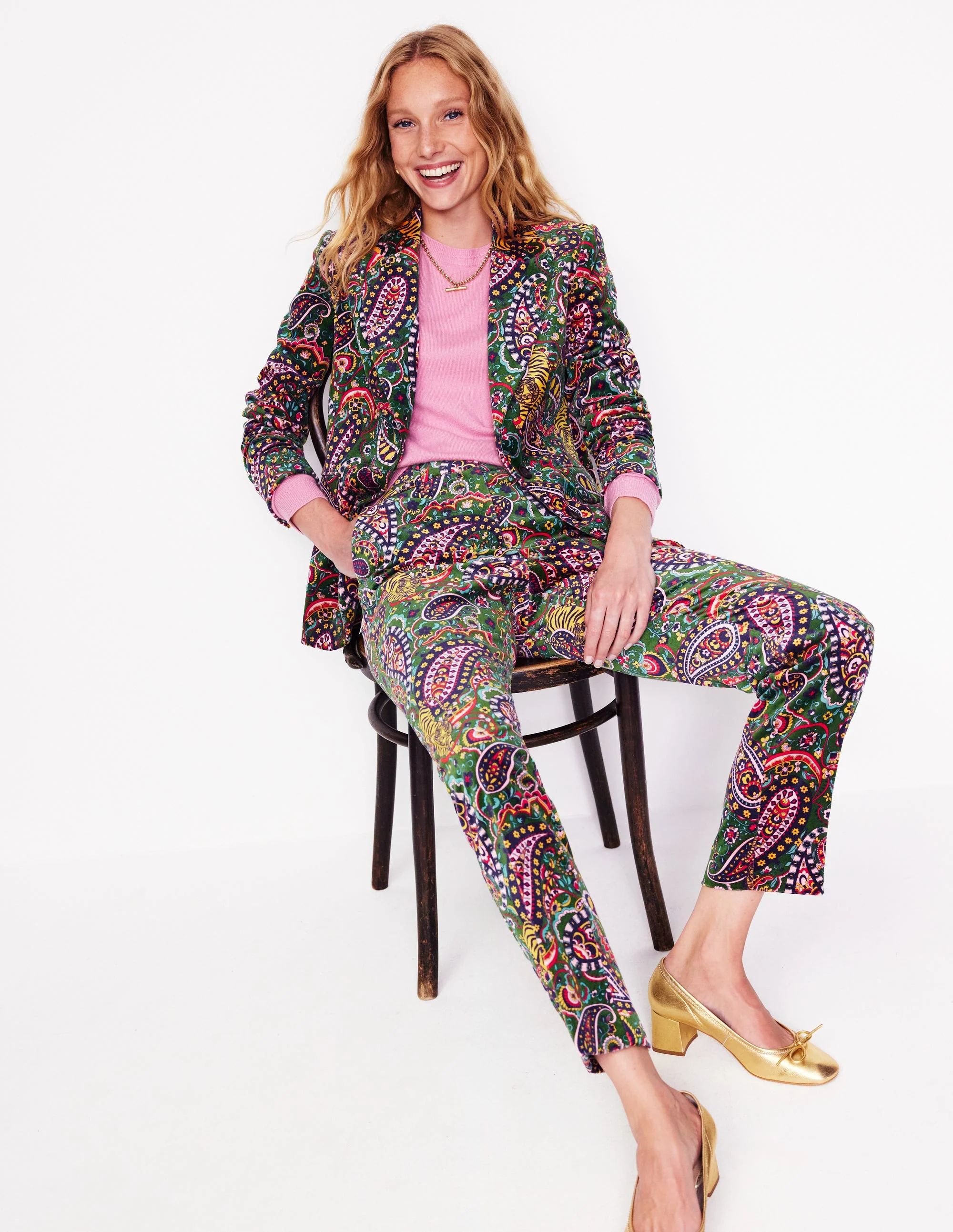 Marylebone Velvet Blazer-Tiger Bloom - Image 5