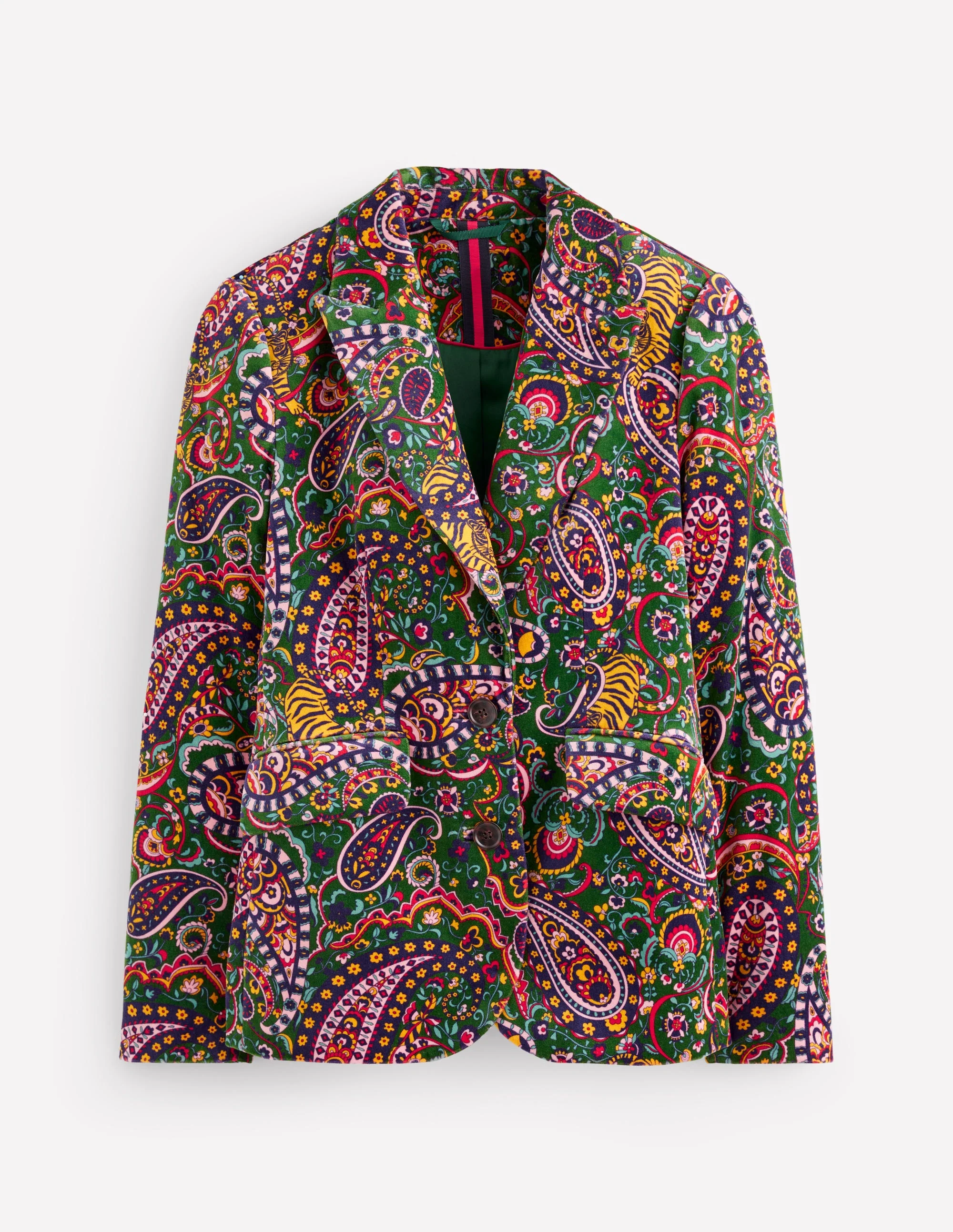 Marylebone Velvet Blazer-Tiger Bloom - Image 7