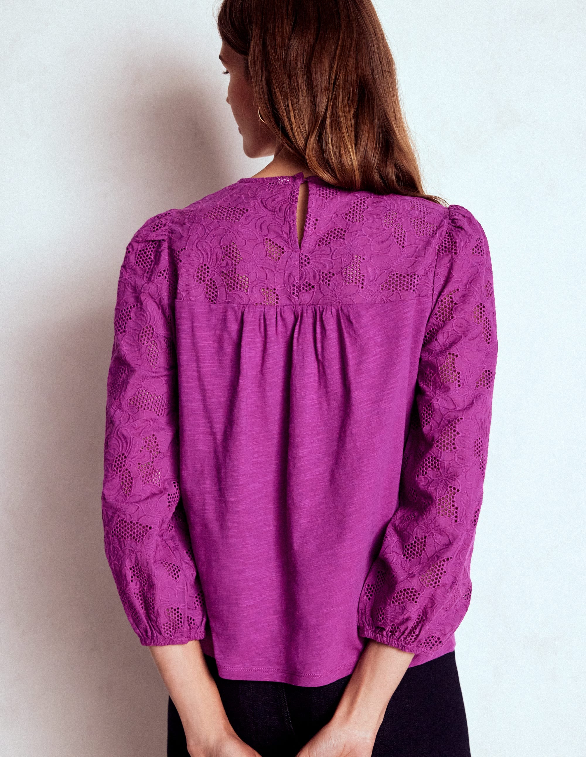 May Broderie Top-Regal Purple - Image 3