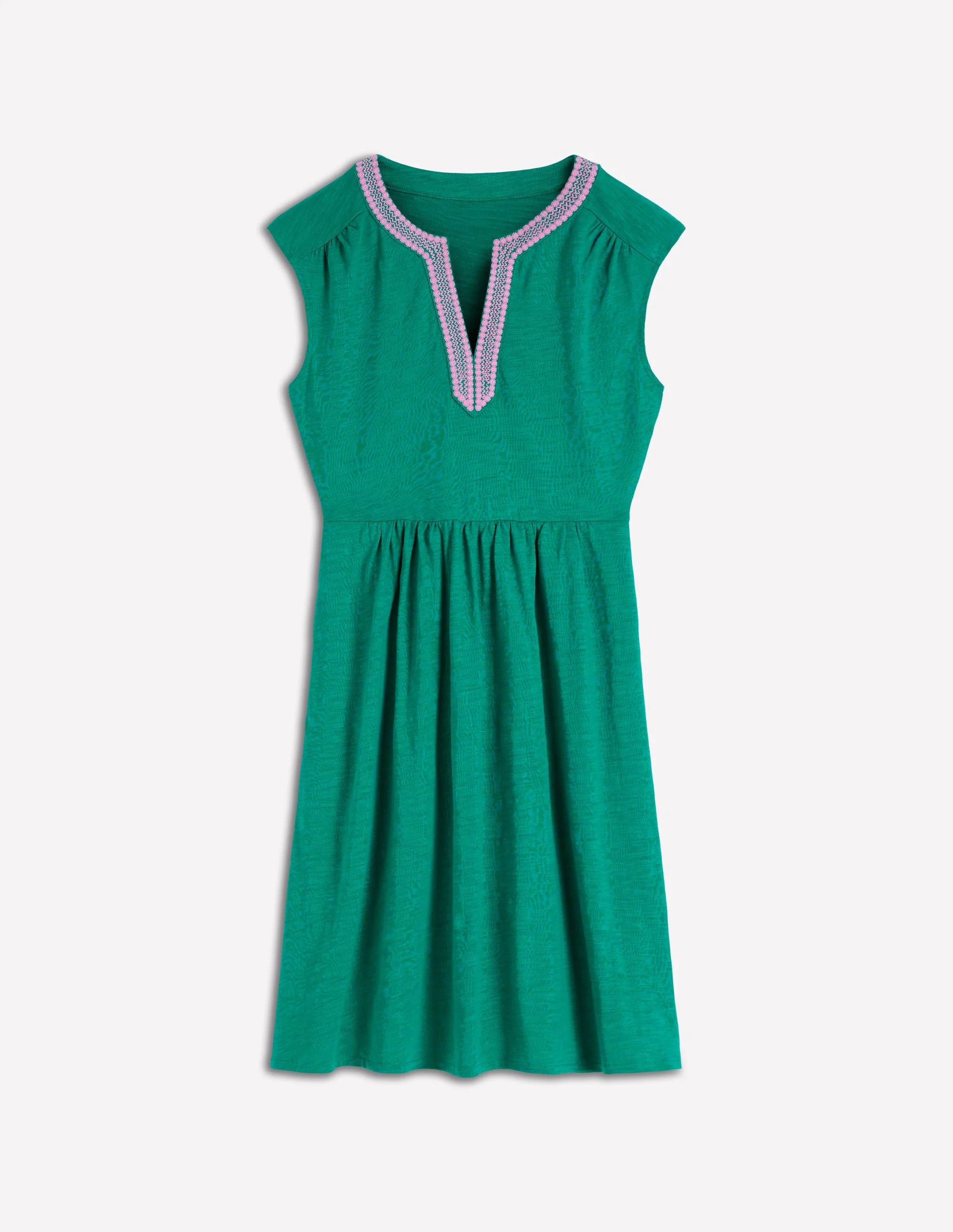 May Embroidered Short Dress-Deep Teal - Image 5