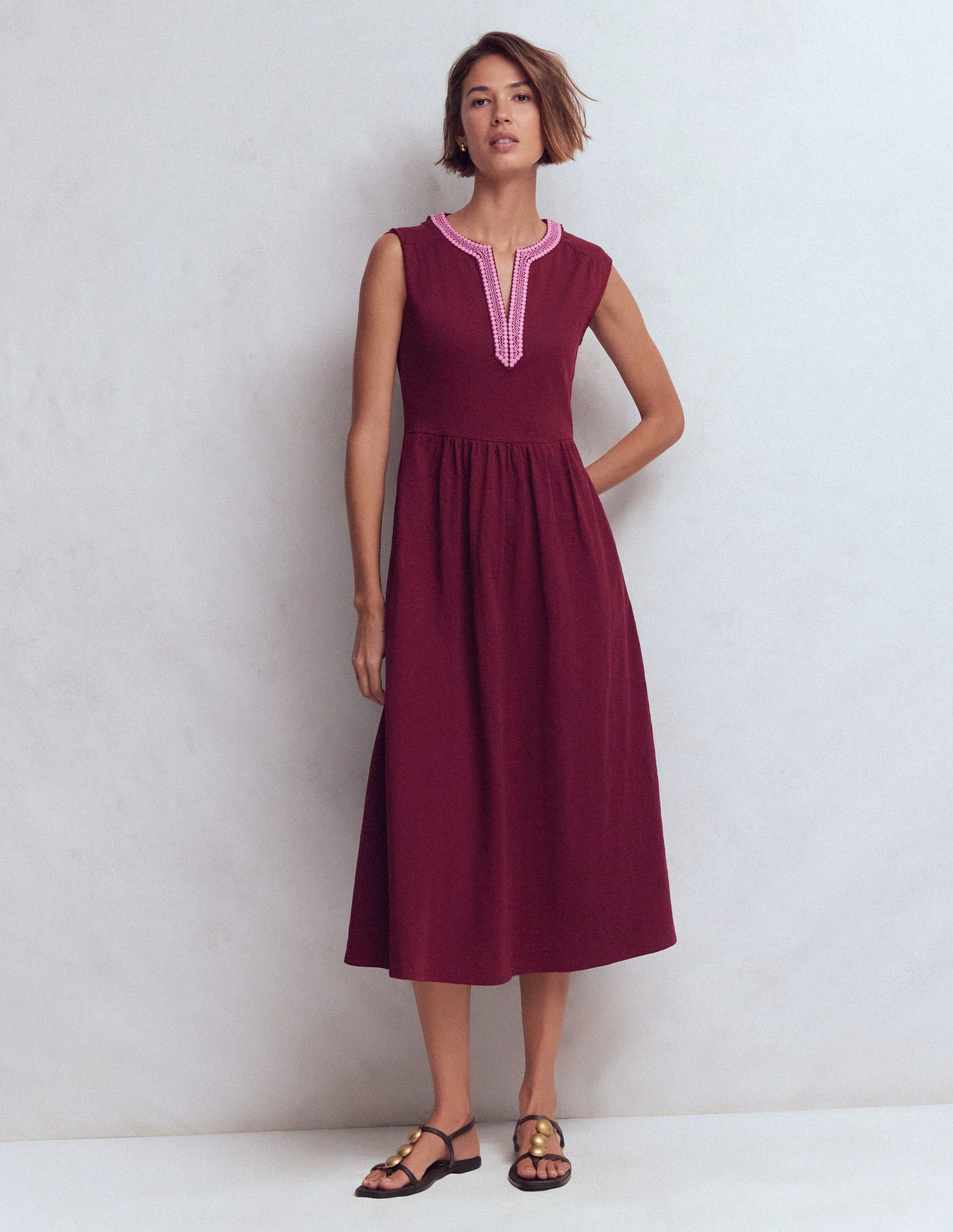 May Jersey Midi Dress-Deep Wisteria