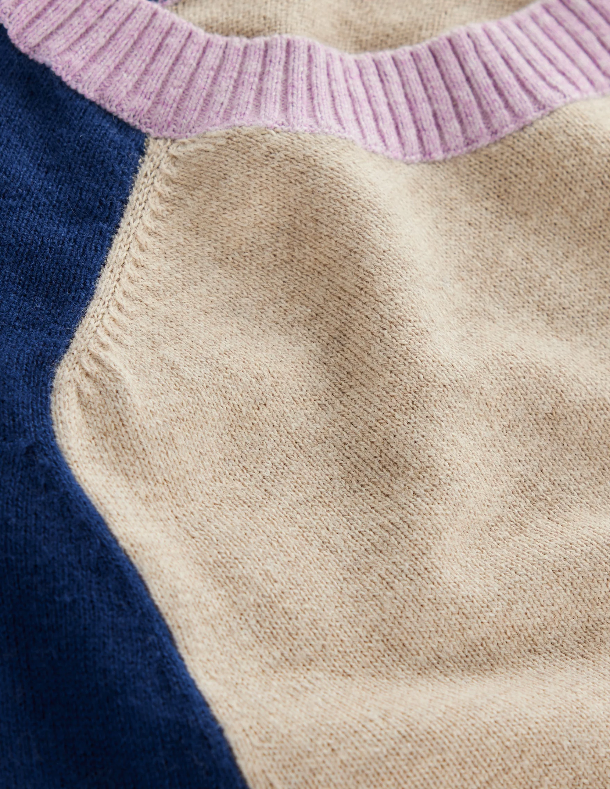 Meg Saddle Sleeve Sweater-Chinchilla Melange,Colourblock - Image 6