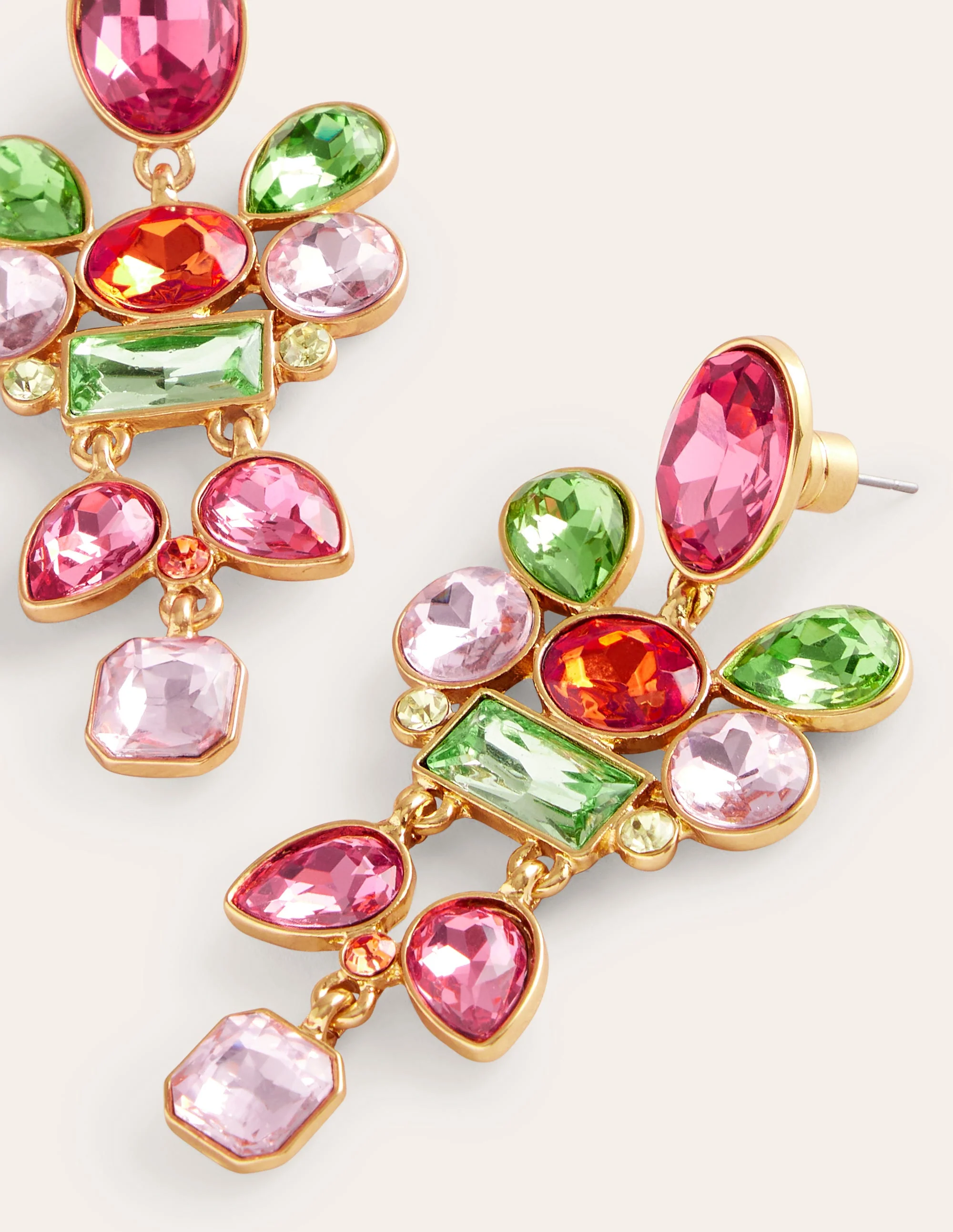Mega Cluster Jewel Earrings-Pink - Image 3