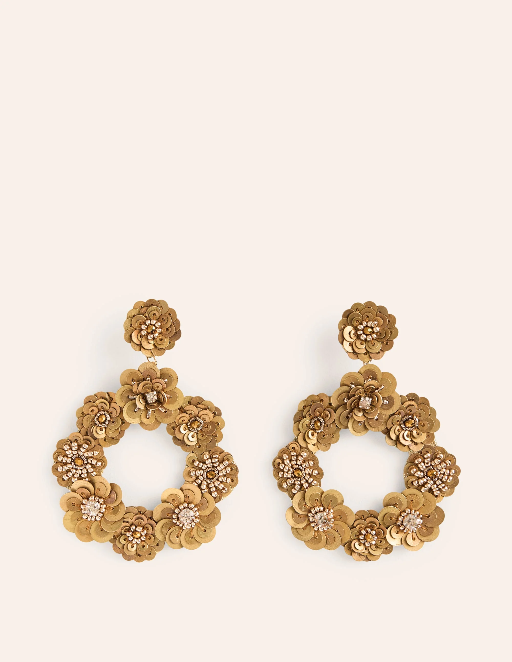 Mega Flower Earrings-Gold - Image 2