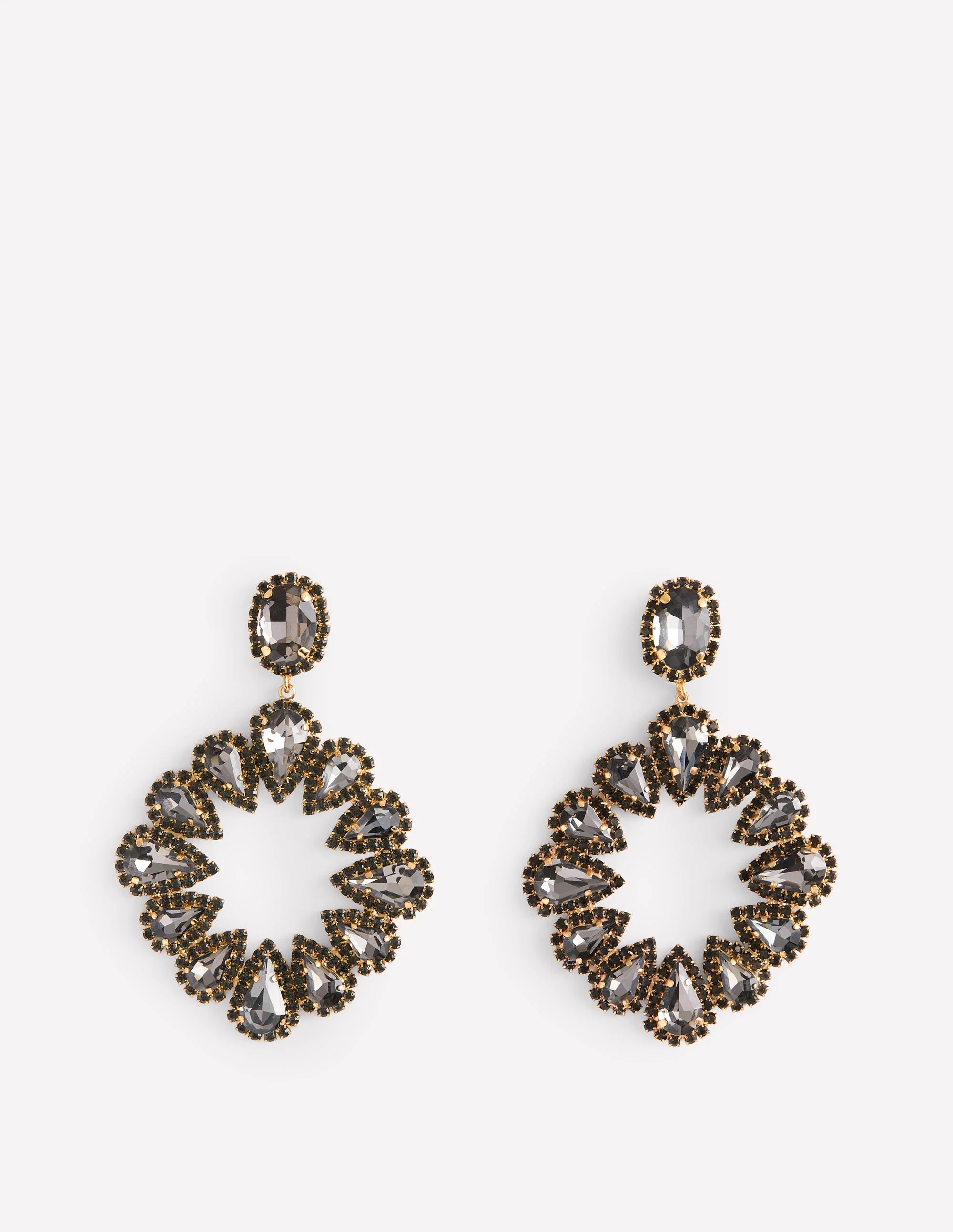 Mega Teardrop Cluster Earrings-Smoke - Image 2