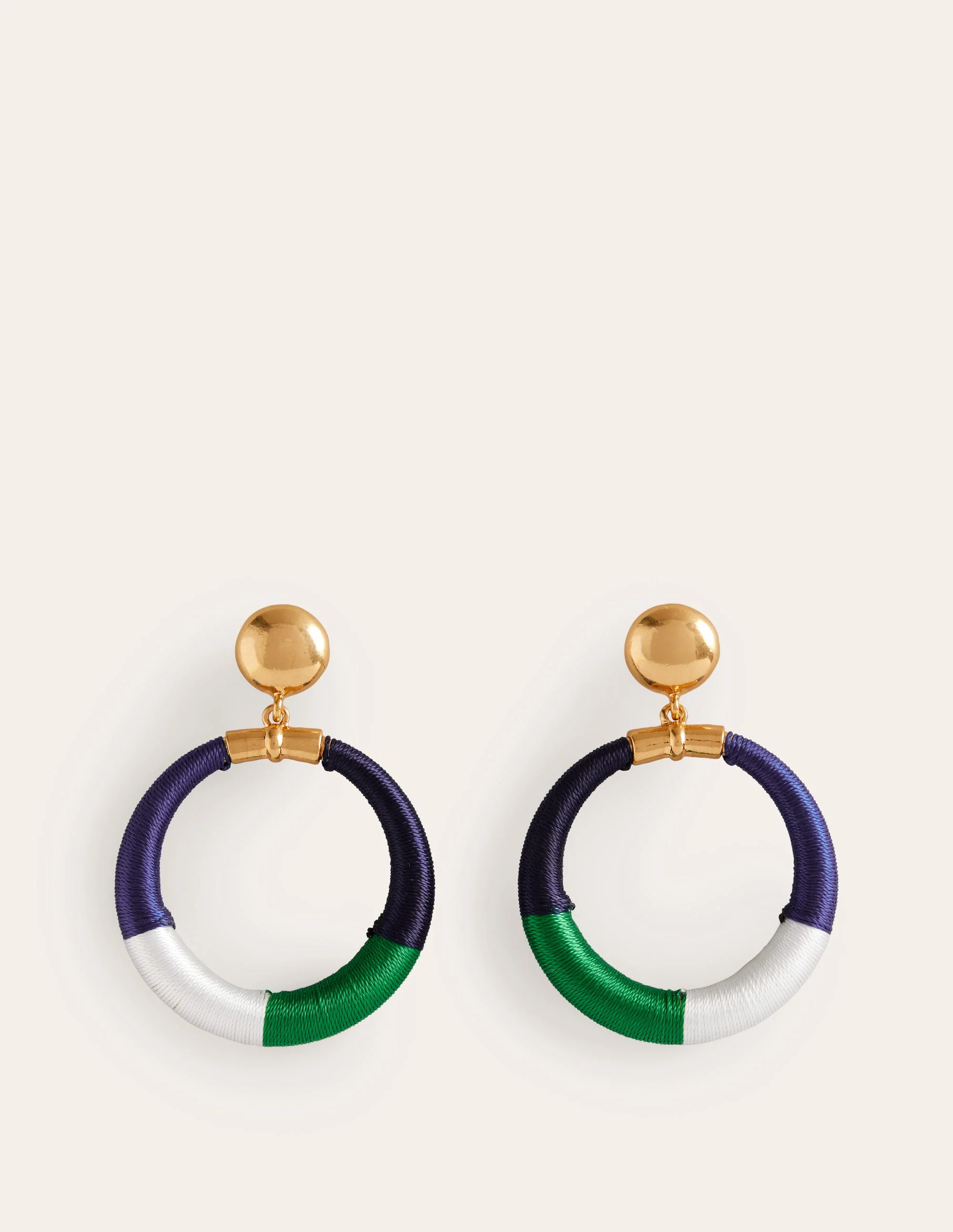 Mega Wrapped Ring Earrings-Blue - Image 2